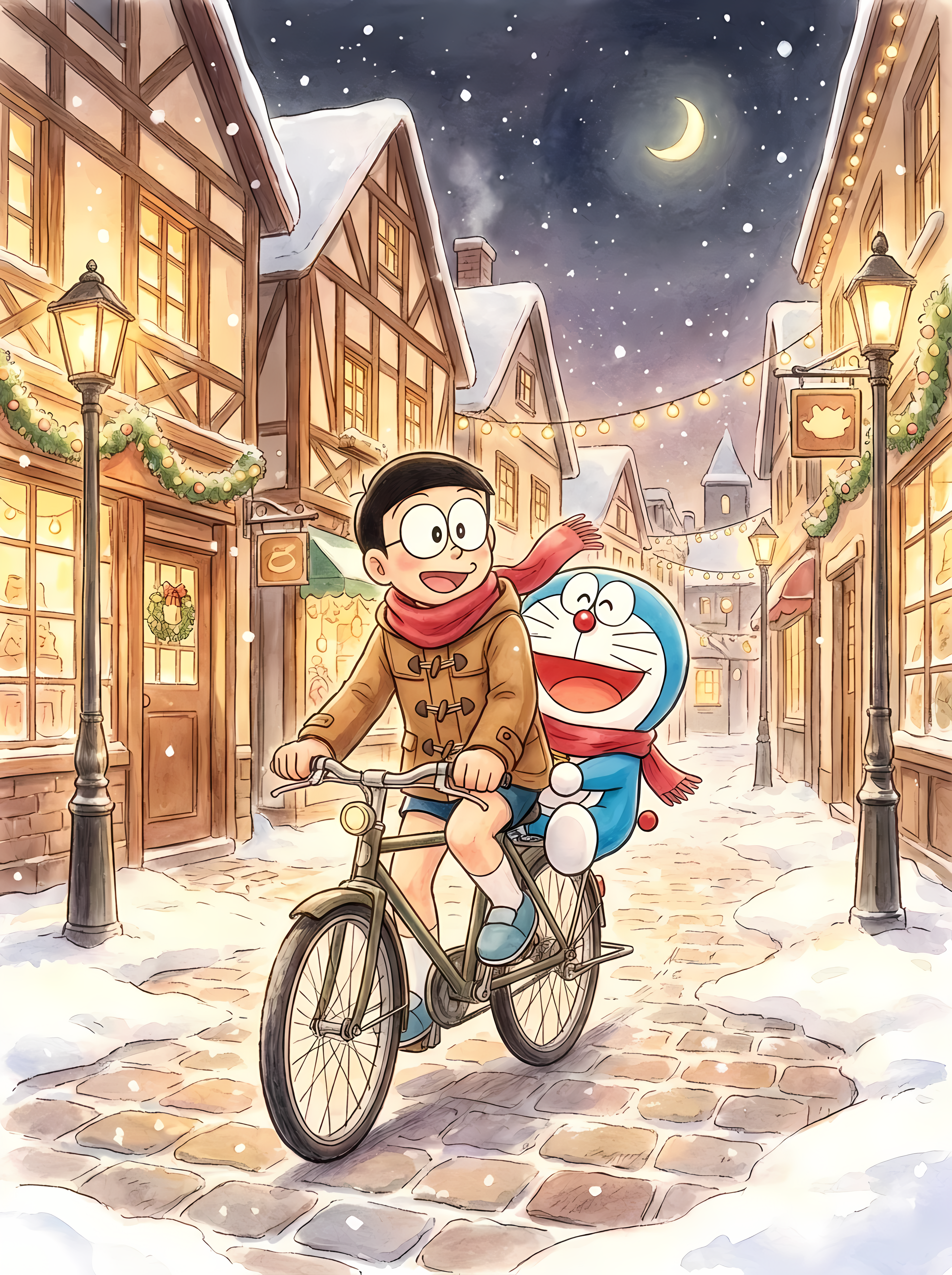 Nobita and Doraemon ⛄🫰