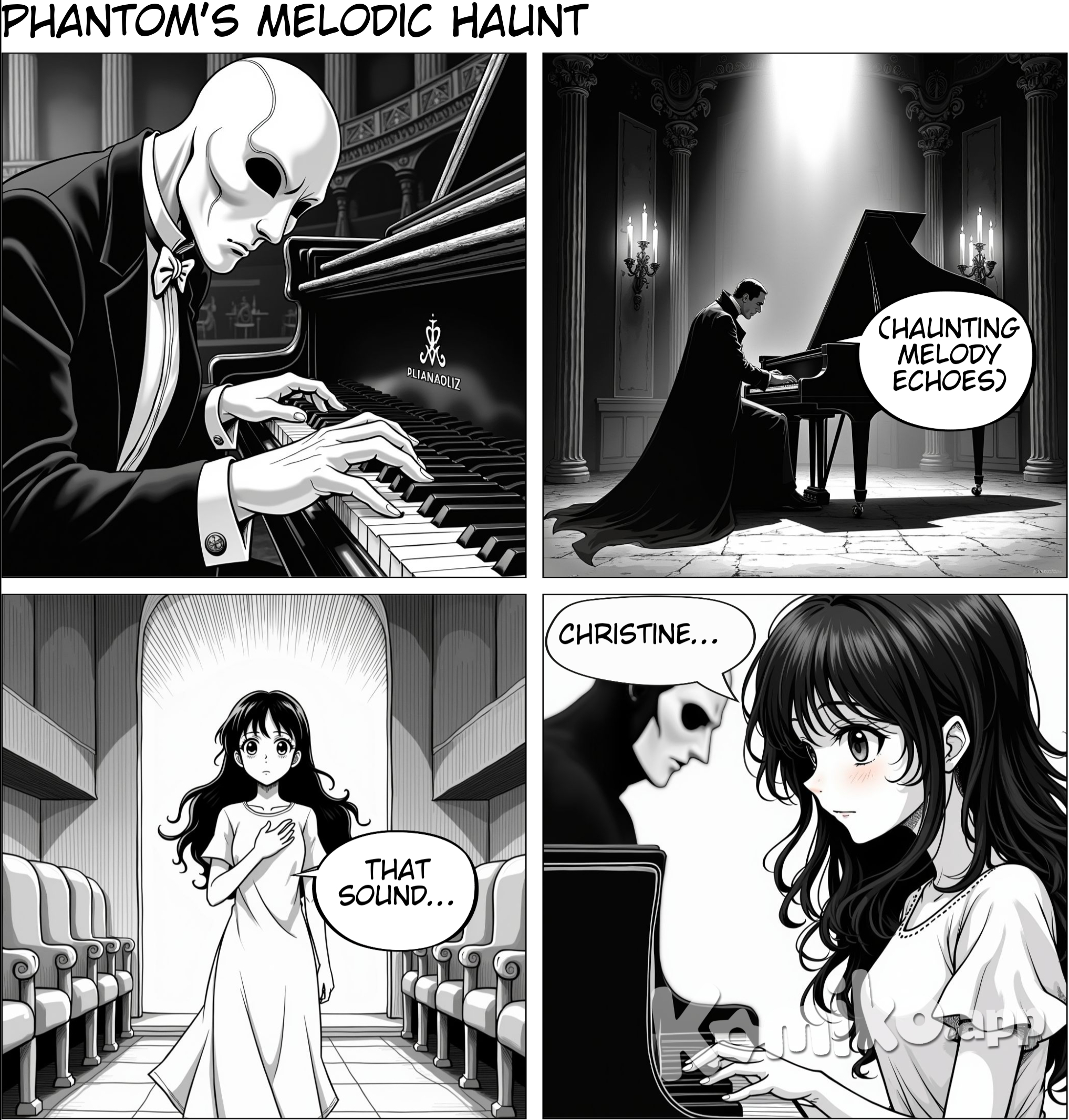 The phantom of the opera is playing piano
