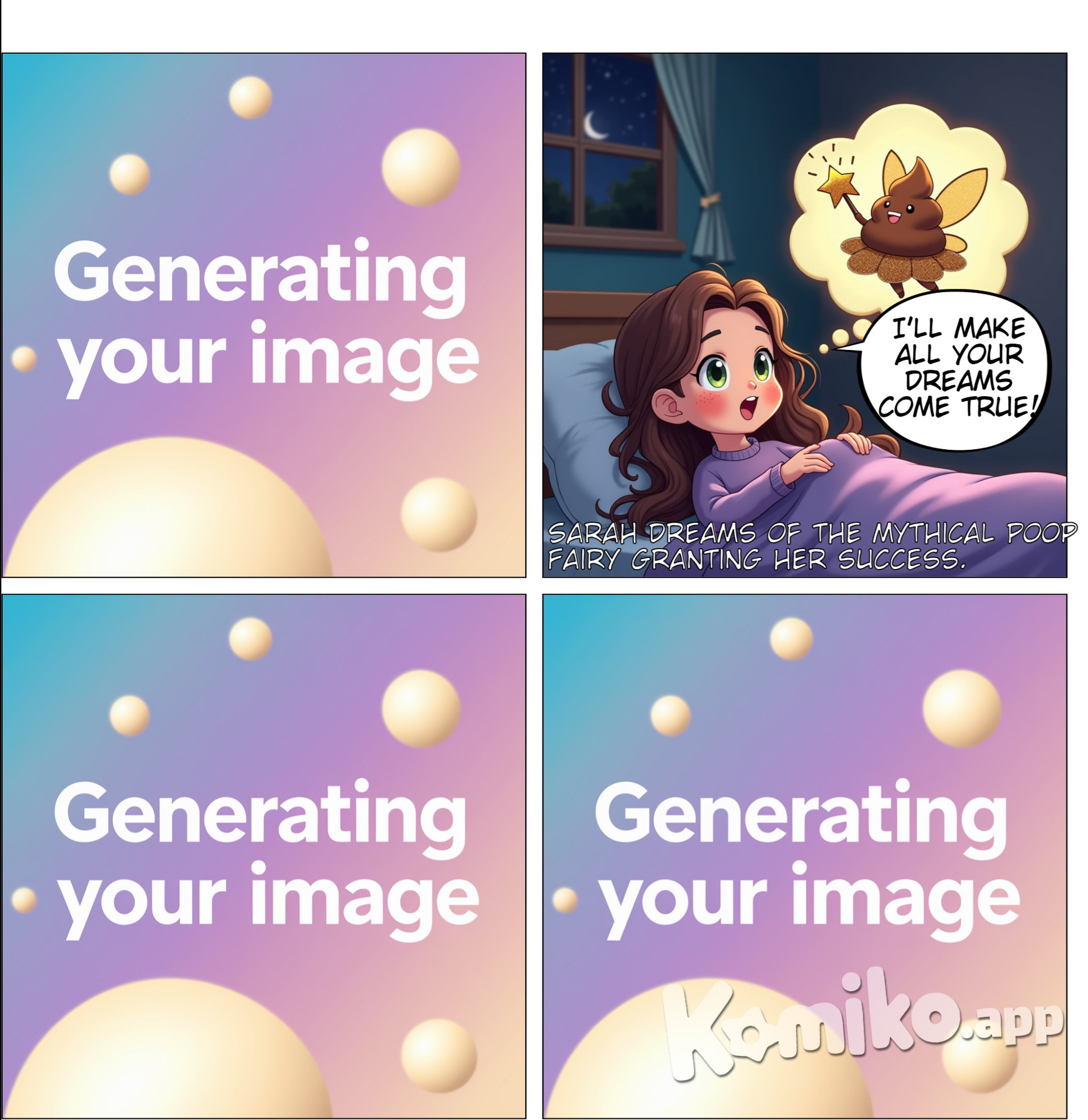 woman with brown hair realiazes that hard work is important and not just by luck of poop fairy