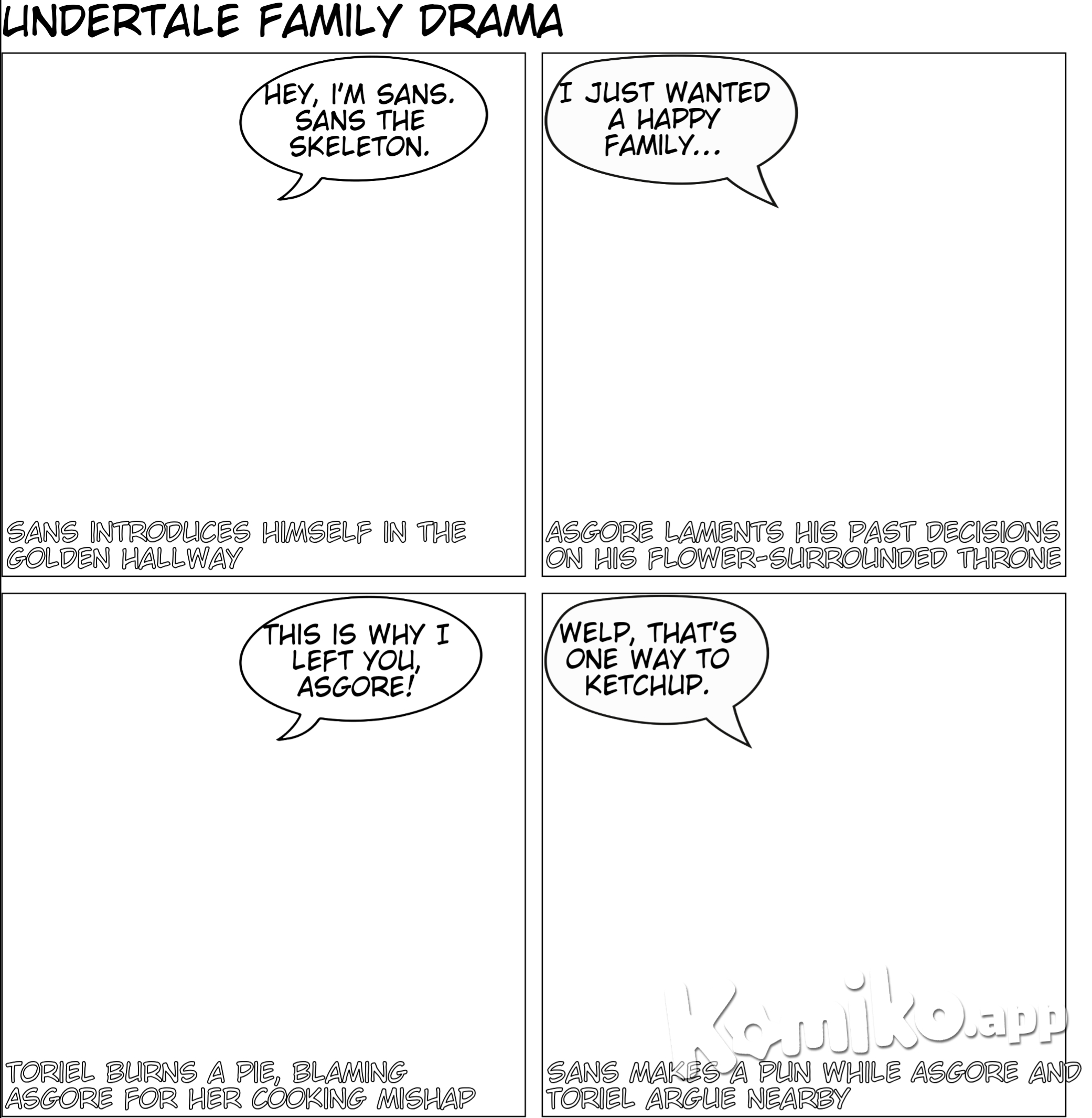 Undertale sans and asgore and toriel