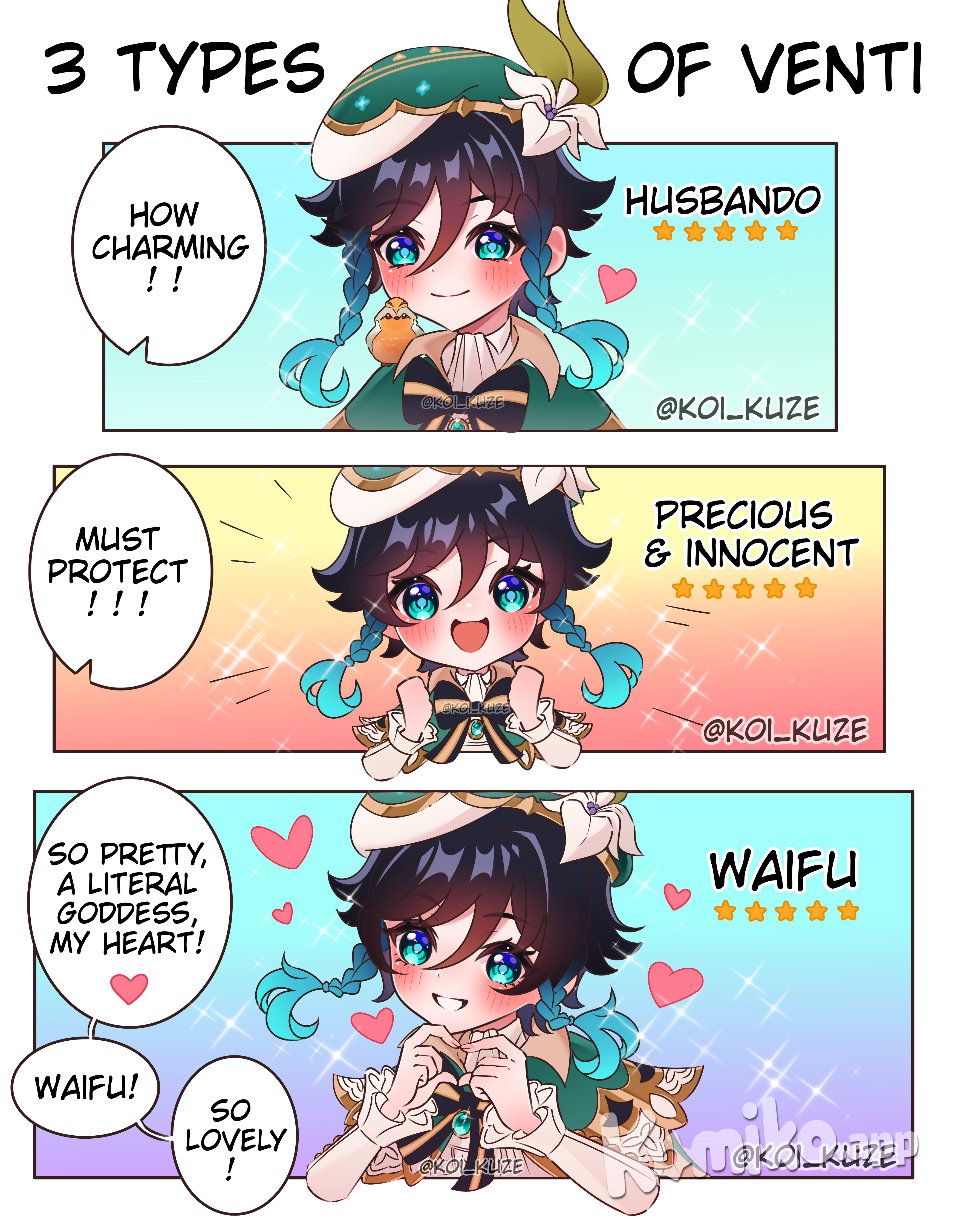 3 types of Venti