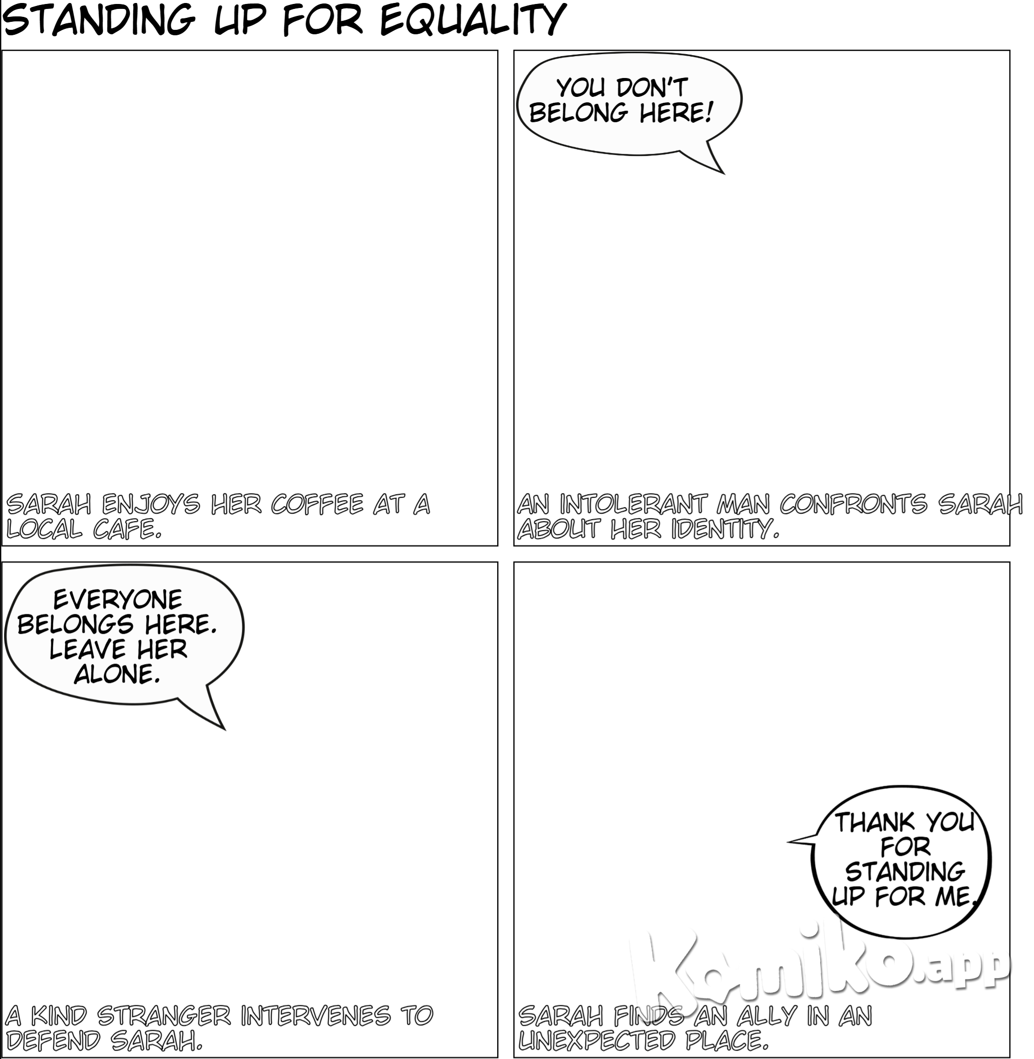 An LGBTQ member have been discriminated but someone stand up for her.