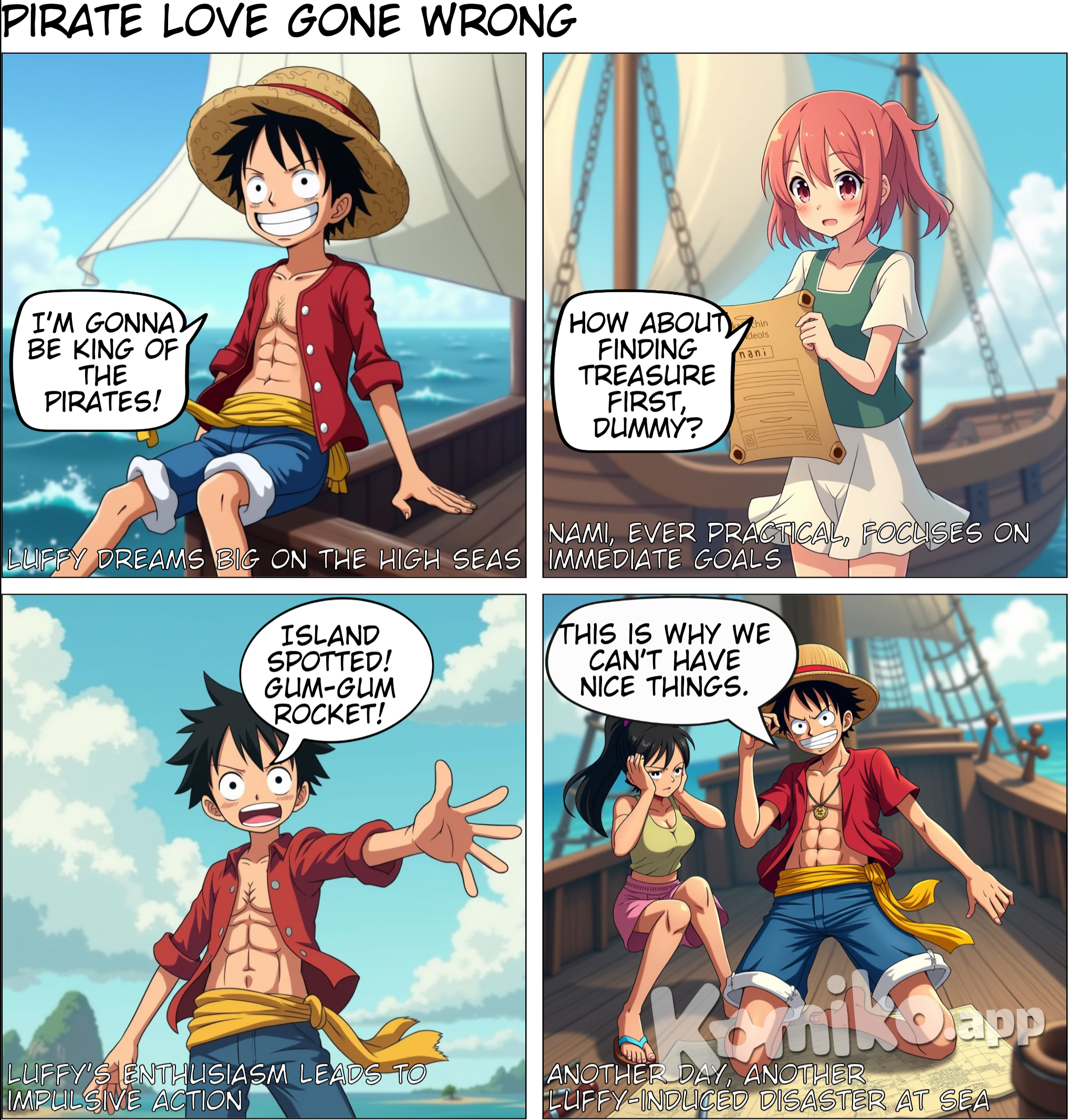 Luffy and Nami