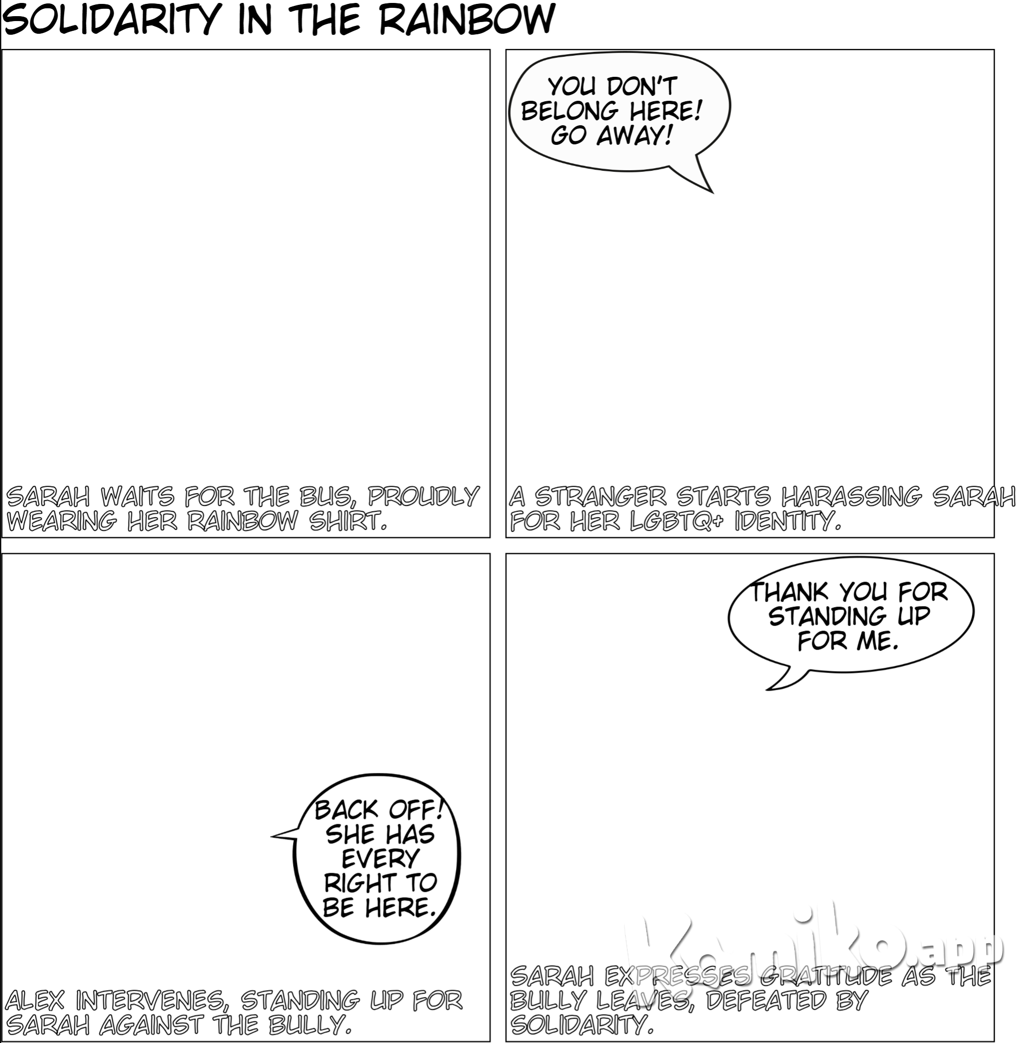 An LGBTQ member have been discriminated but someone stand up for her.