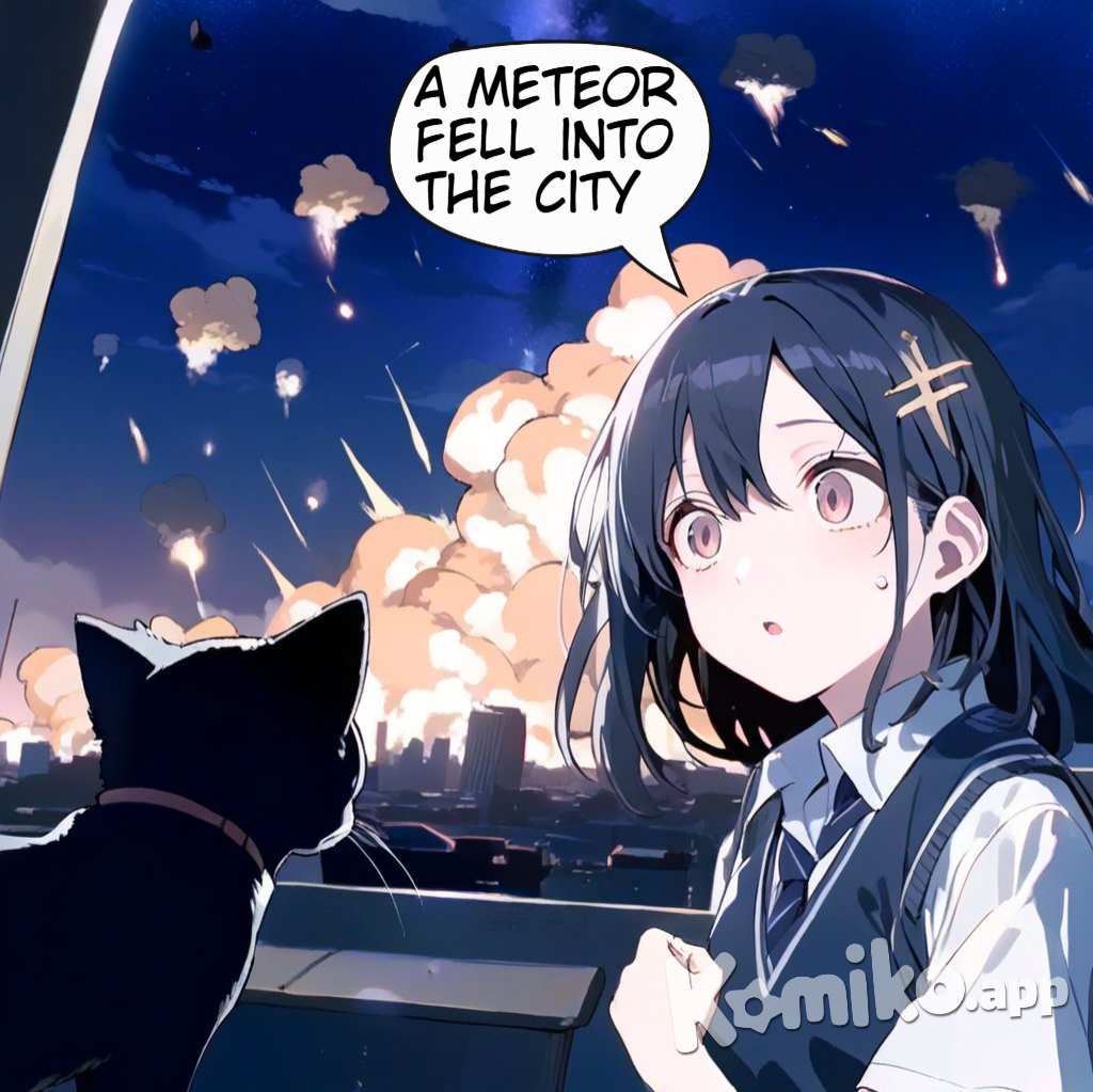 A meteor fell into the city