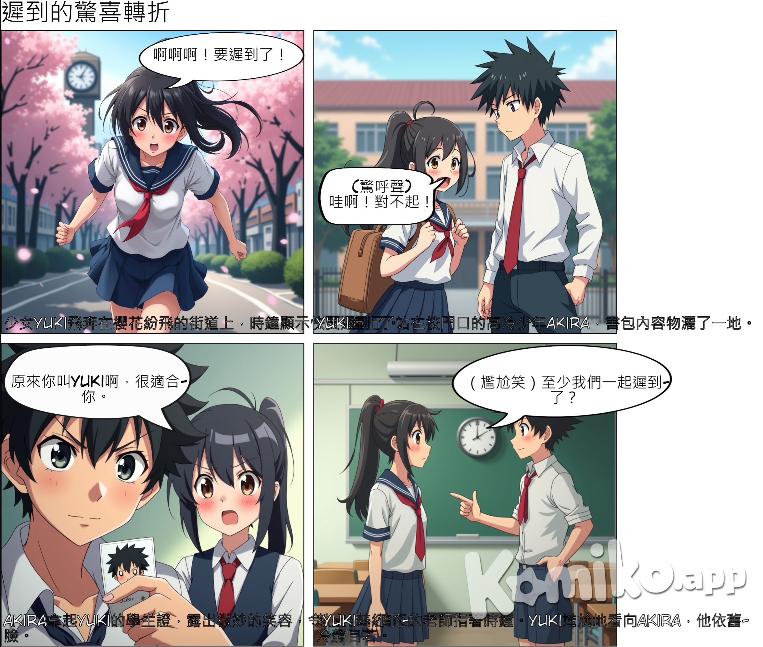 高中生少女上學遲到,遇到高冷少年