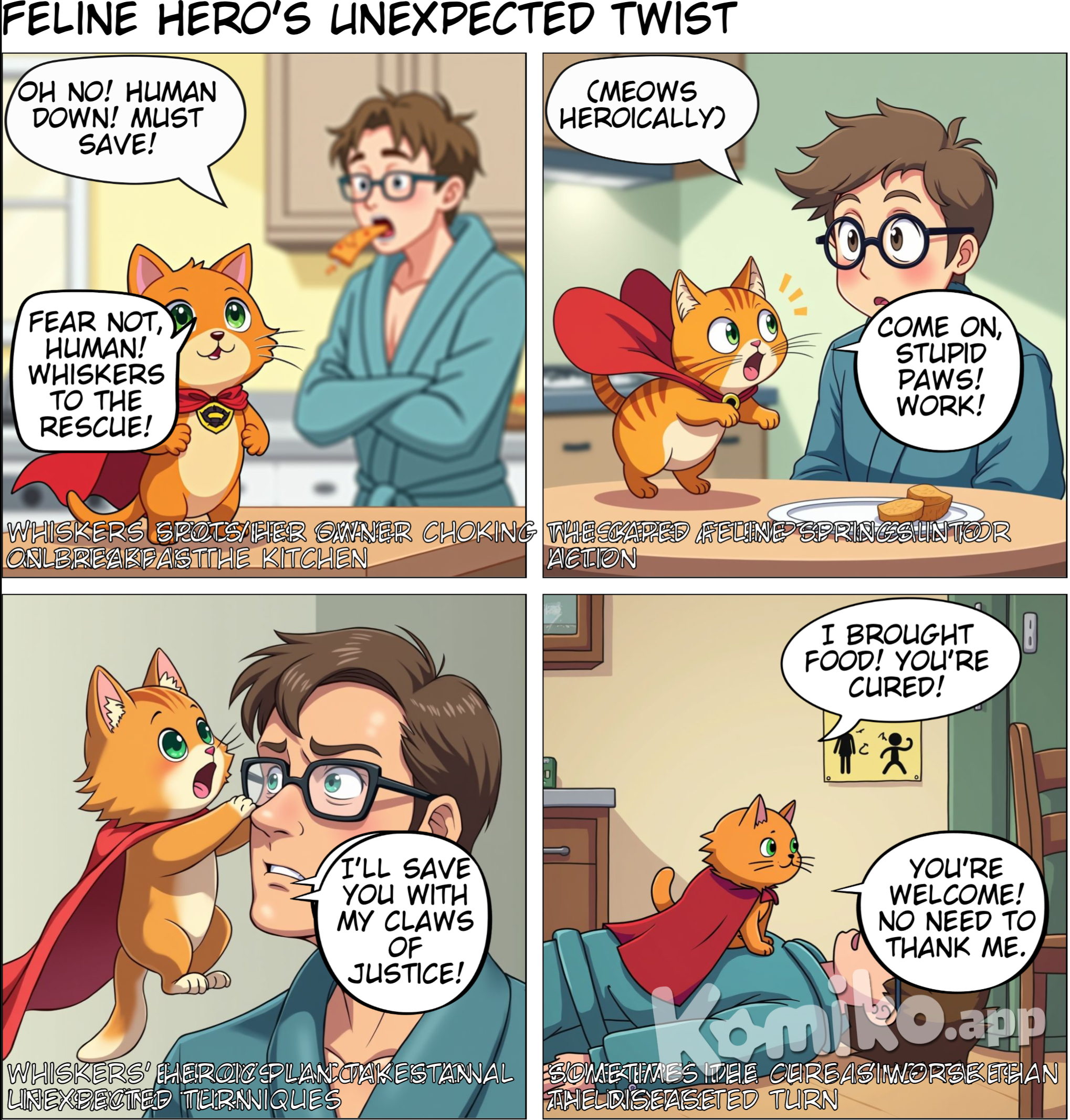 A talking cat saves her owner