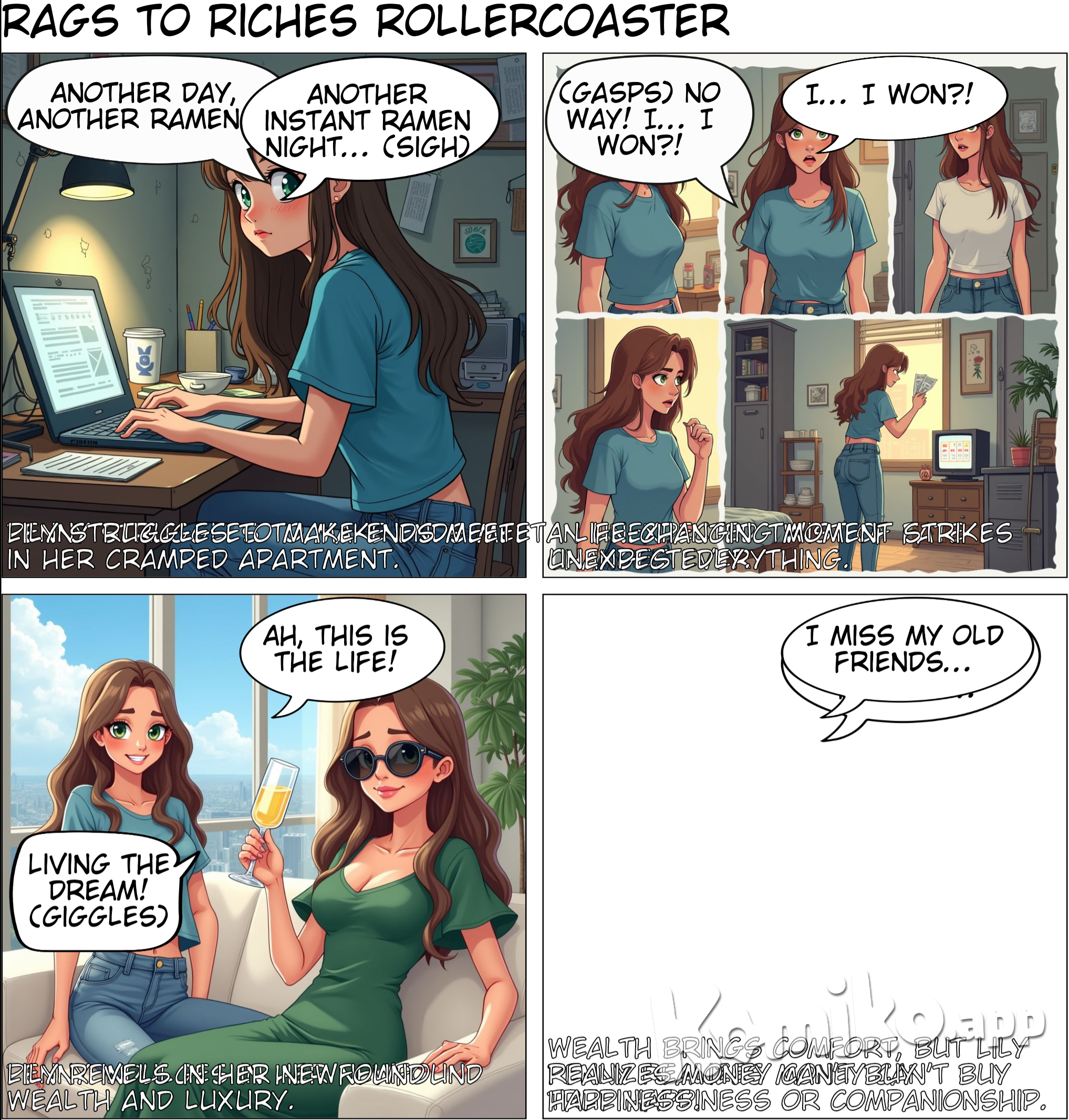 A normal girl becomes rich