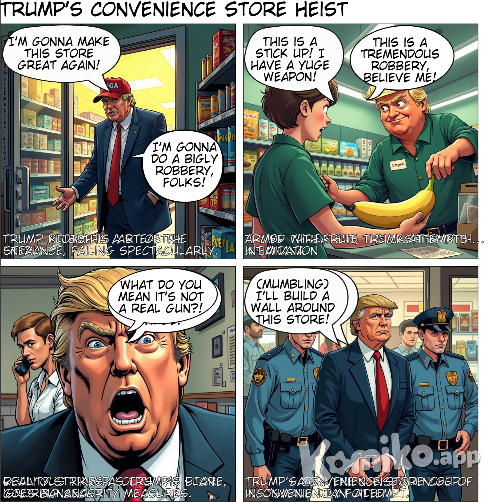 Donald Trump robs convenience store