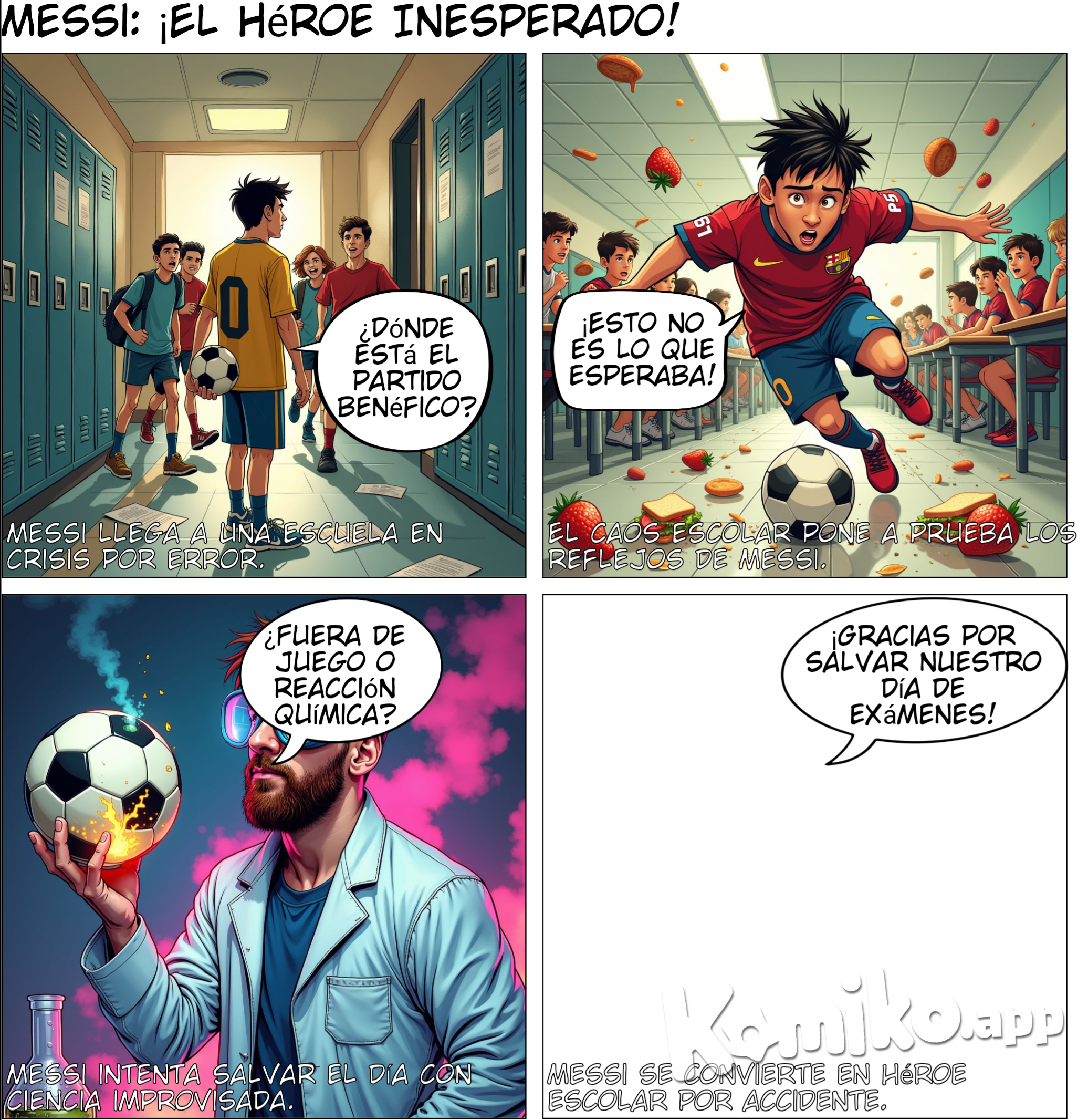Messi salvador a personas de la escuela 