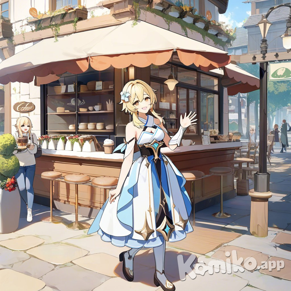 Lumine at the cafe