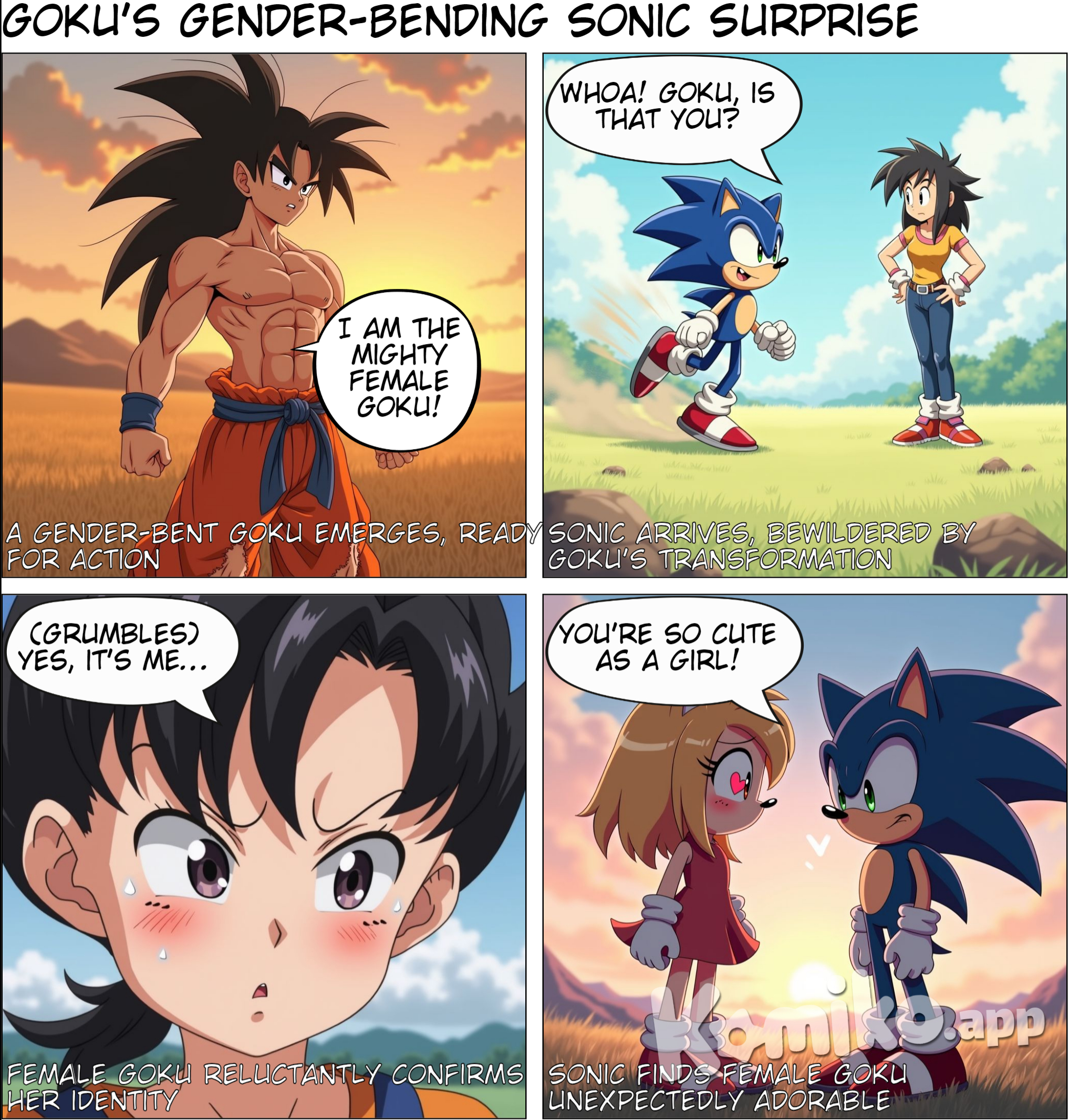 Goku female. Sonic.cute