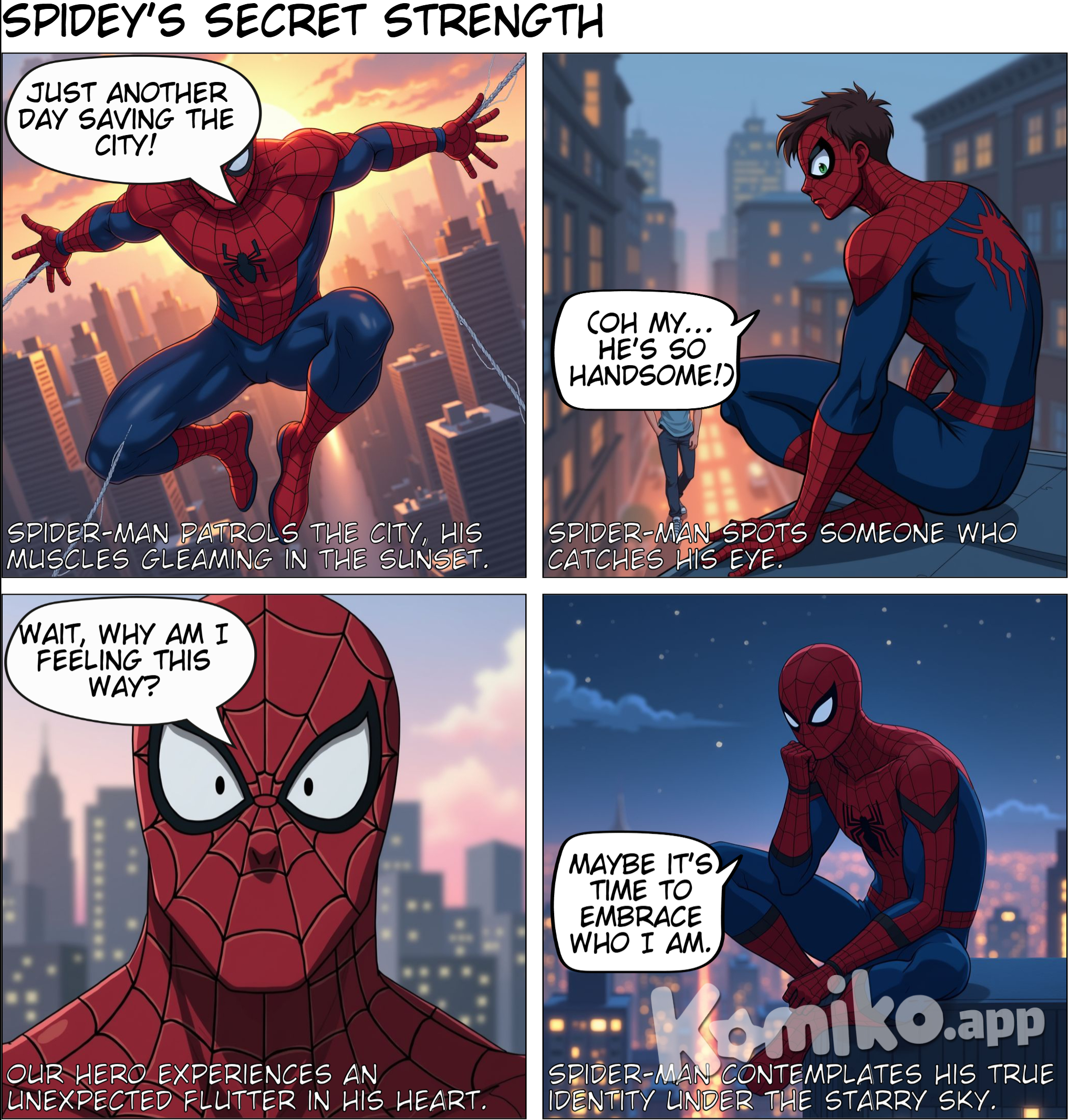 muscular spiderman who is secretly gay