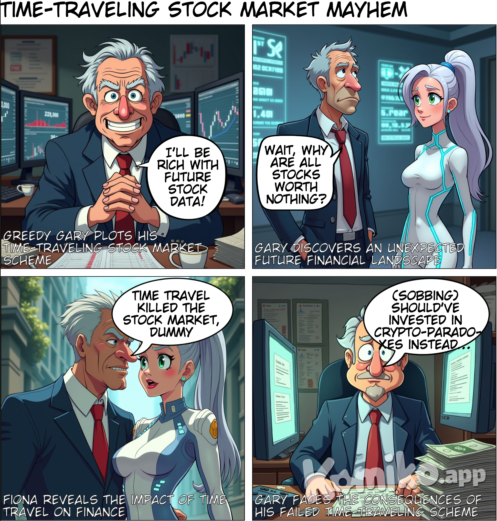 How would stock markets behave if time travel exists?
