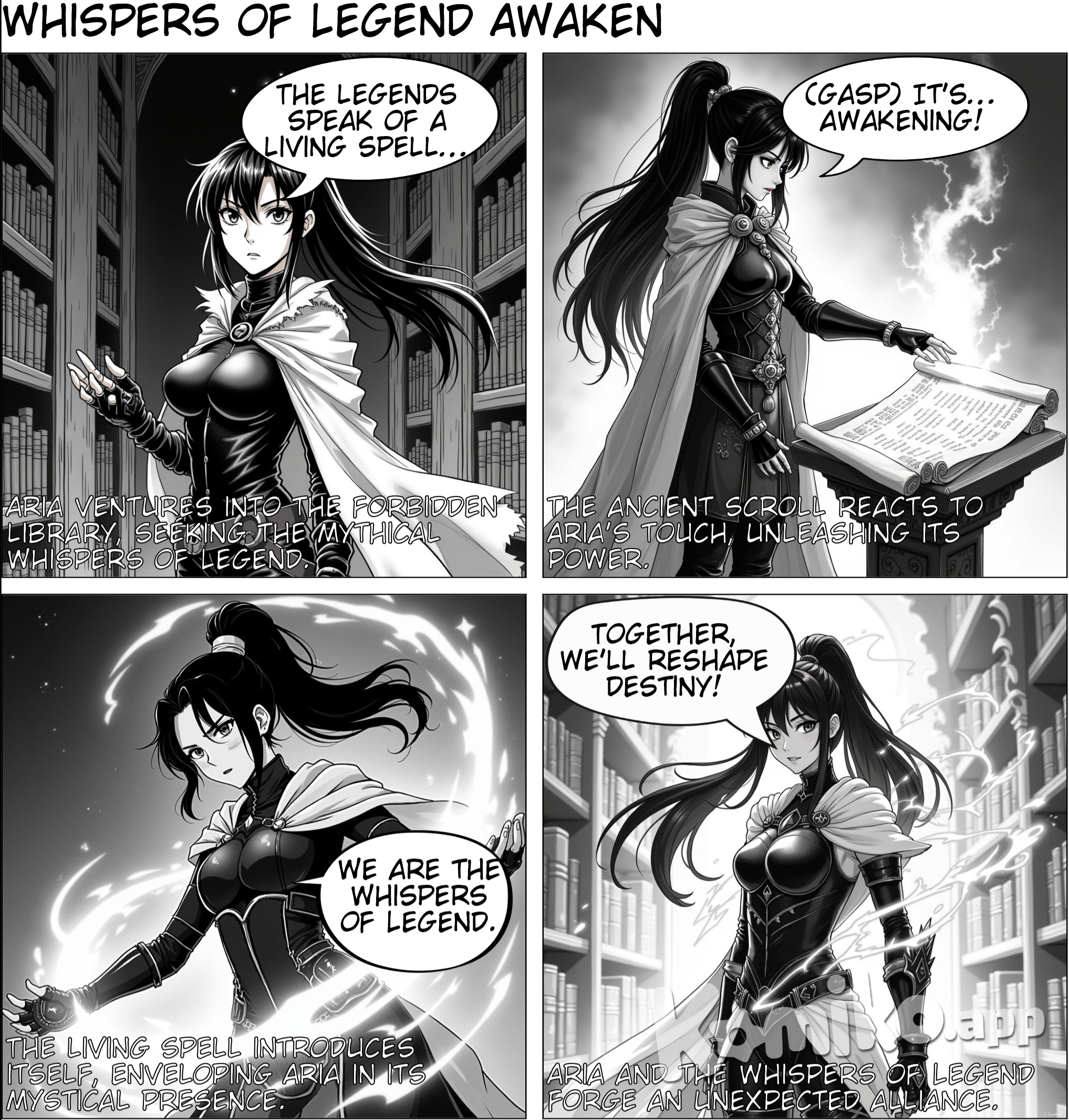 Fantasy Adventurer finds a living magic spell called the whispers of legend
