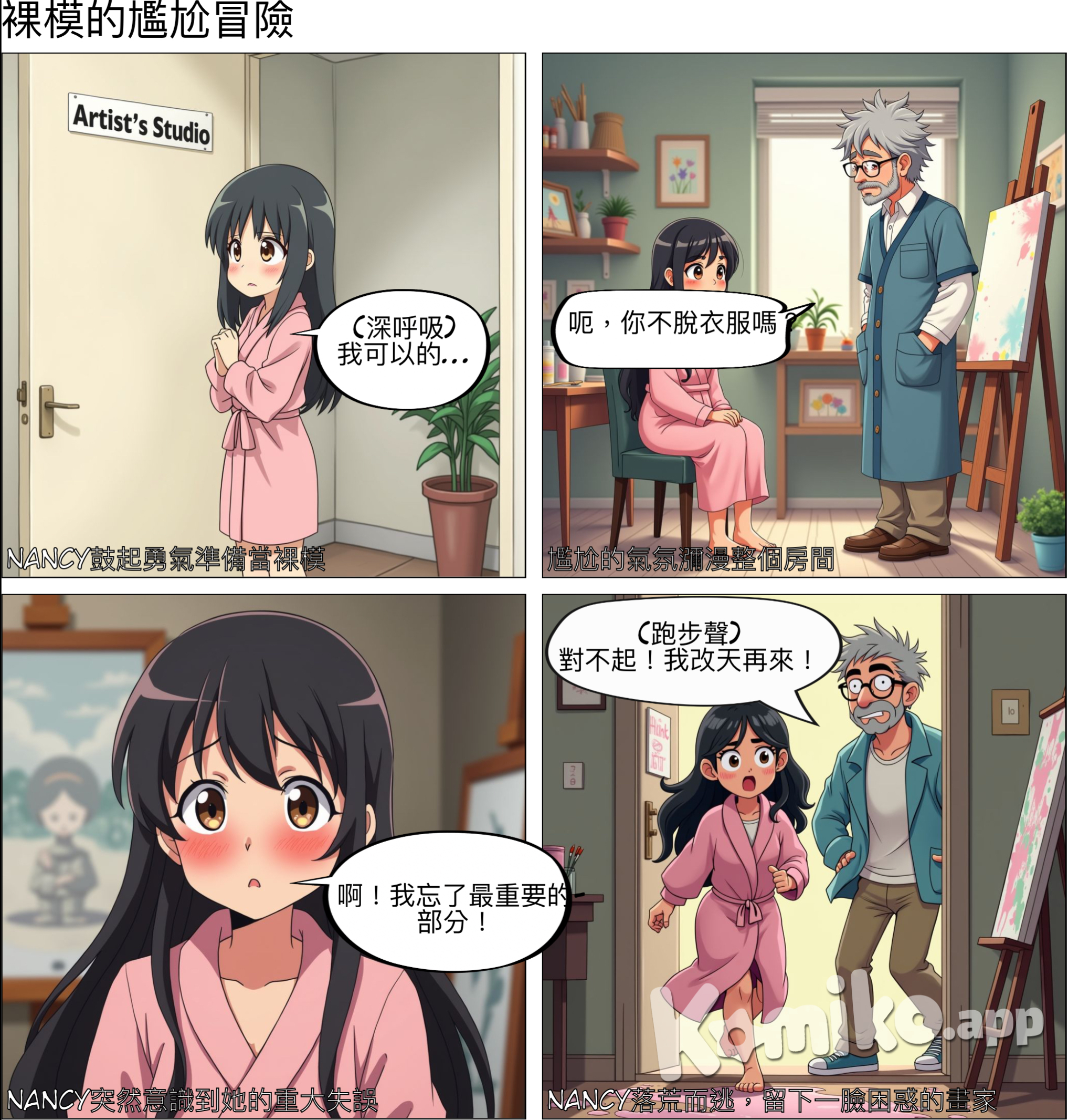 去給畫家畫裸照，很害羞