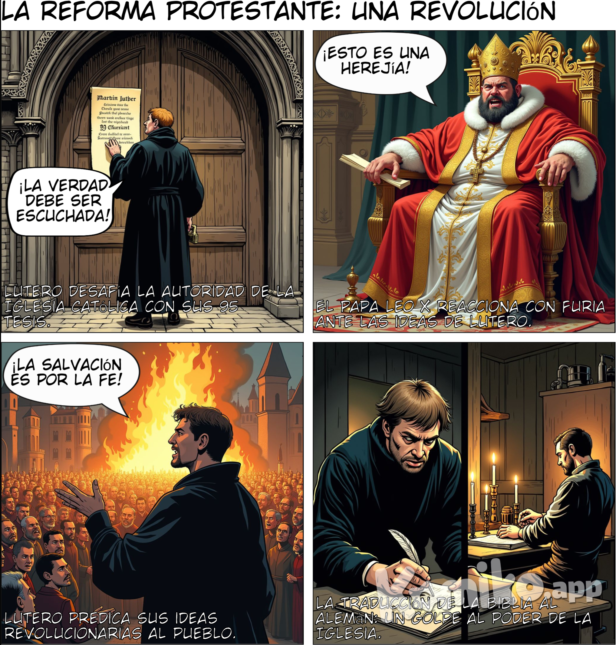The protestant reformation old style 7 pages in spanish