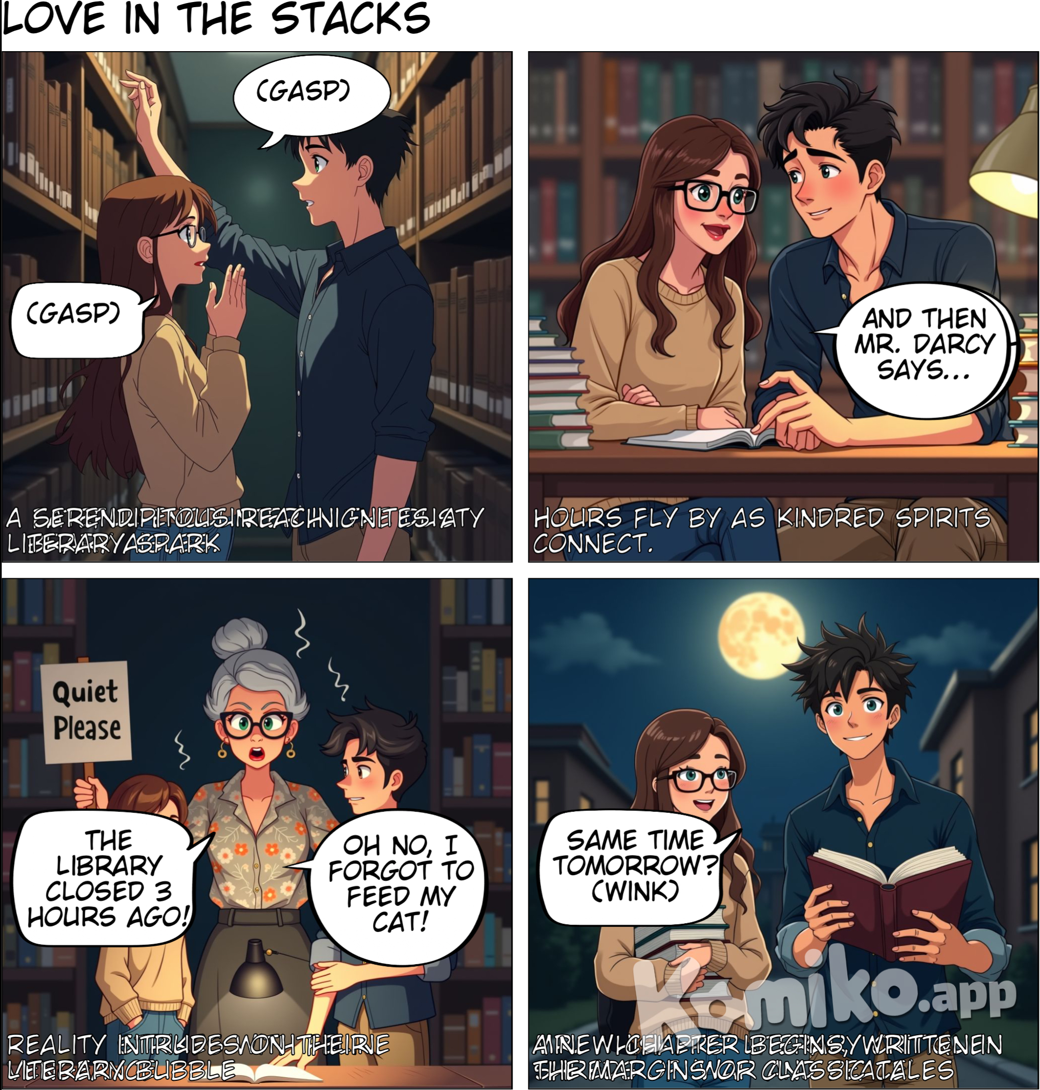 Anya, a dedicated student with a passion for literature, found herself drawn to the quiet corners of the university library. It was there, amidst towering shelves and the gentle rustling of pages, that she stumbled upon Ethan. He was hunched over a worn-out copy of "Pride and Prejudice," his brow furrowed in concentration. Their first encounter was accidental but memorable. As Anya reached for a book, their hands brushed, and they both looked up, startled. A shared love of literature sparked a conversation that lasted well into the evening. They discovered they had similar tastes in books, music, and even had the same favorite author.