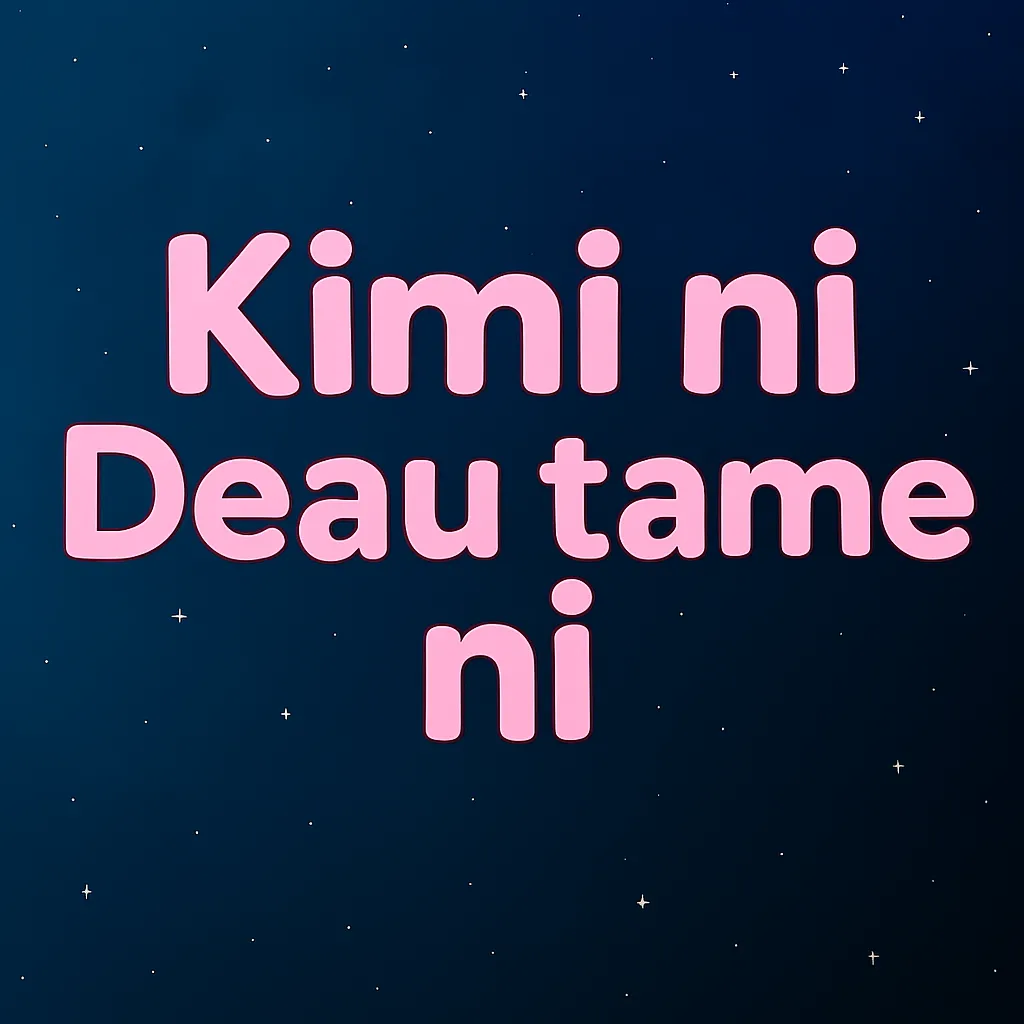 Kimi ni deau tame ni