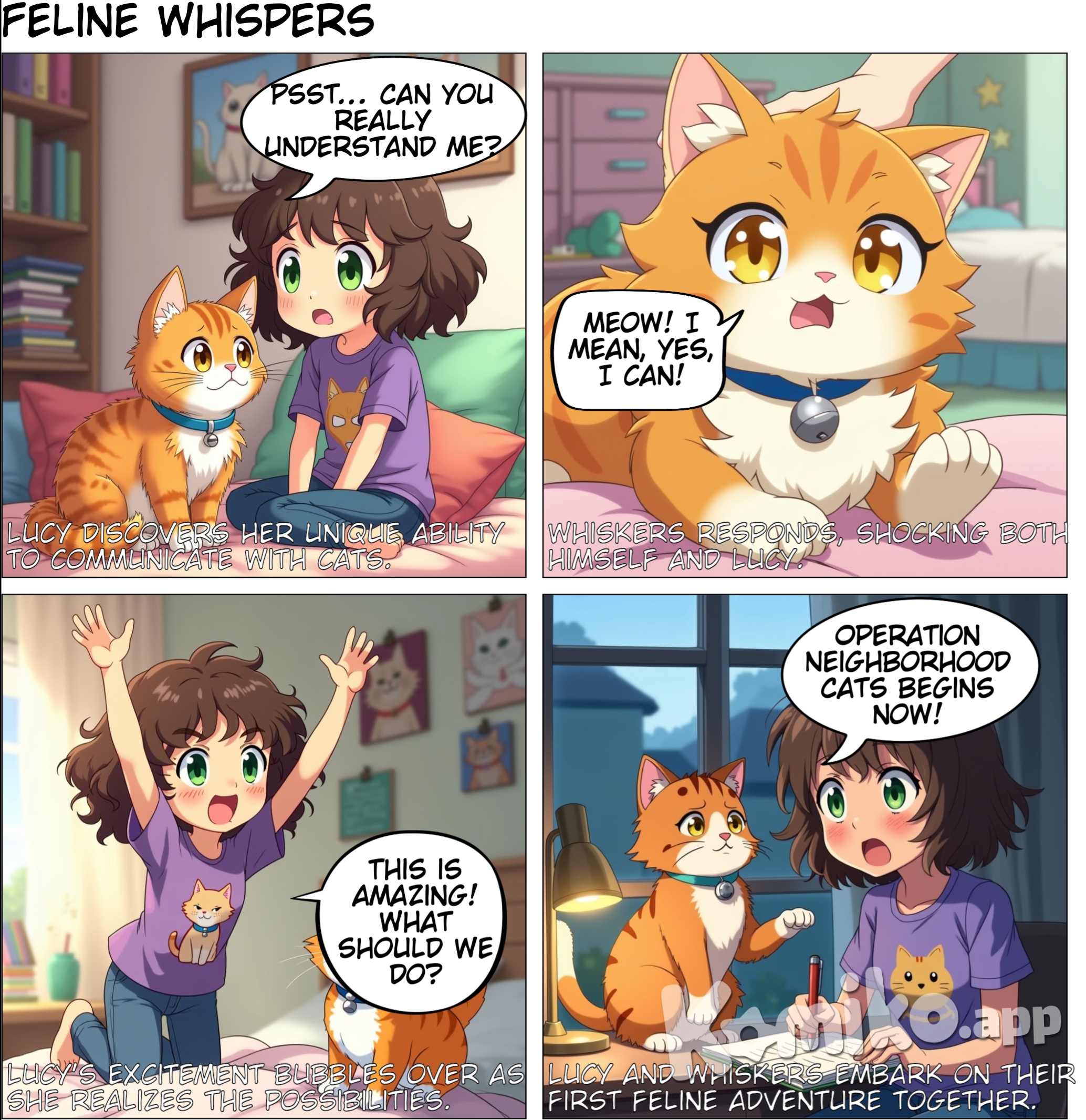 a girl who can talk to cat