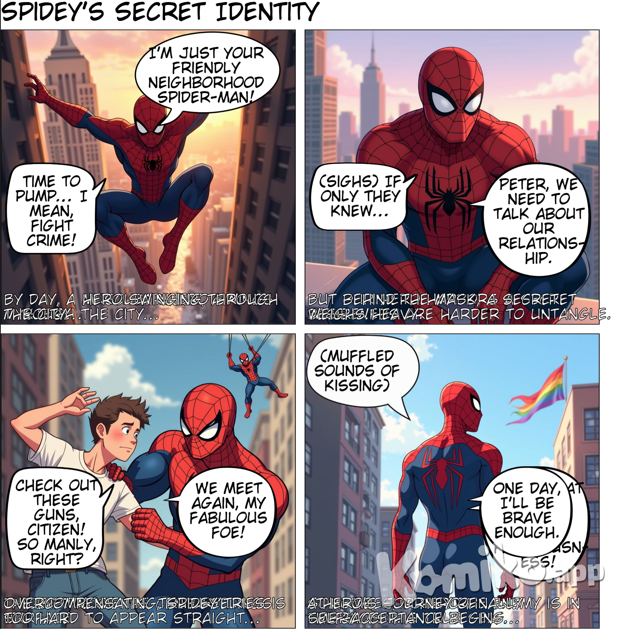 muscular spiderman who is secretly gay