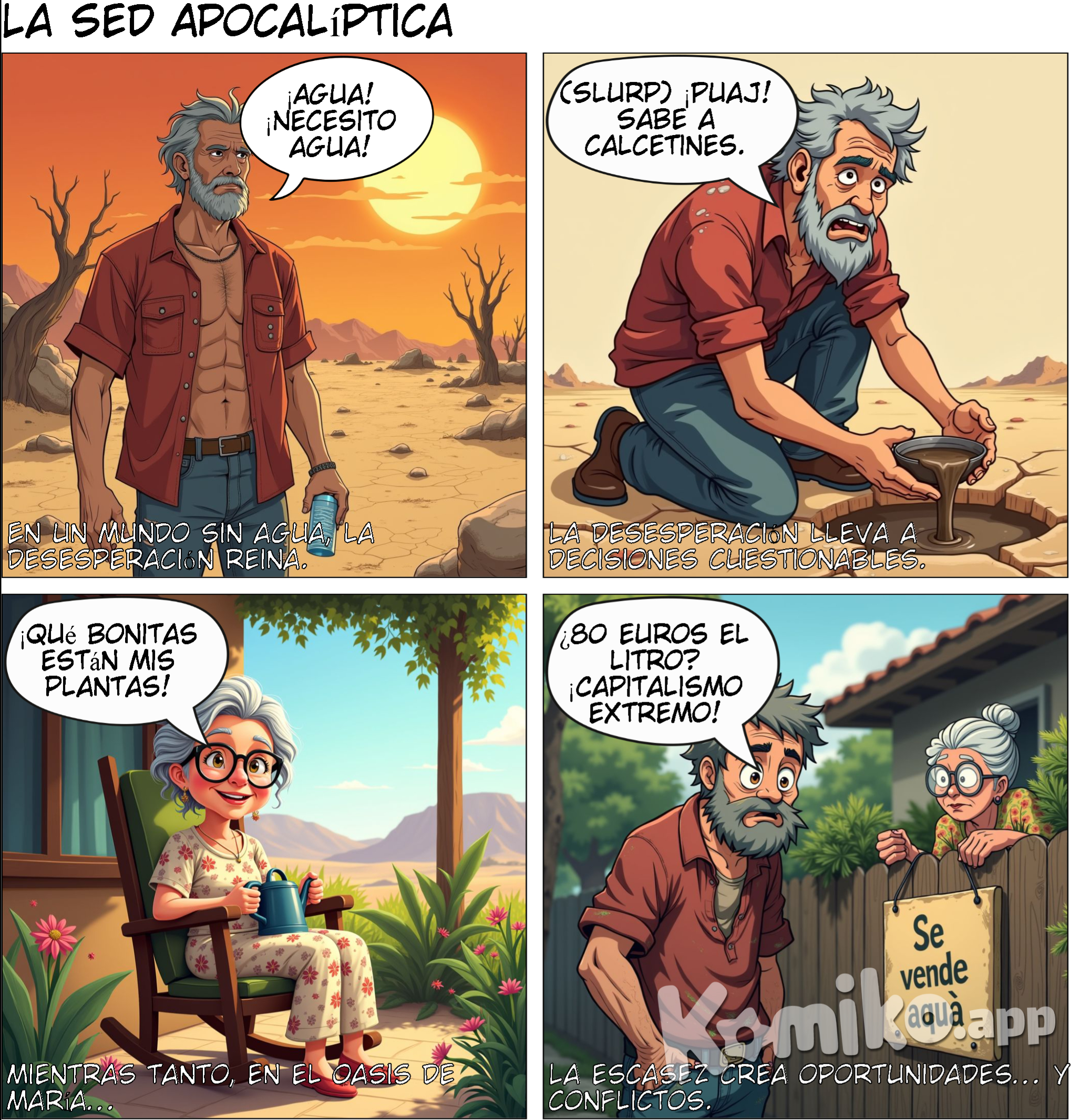 sobre la falta del agua