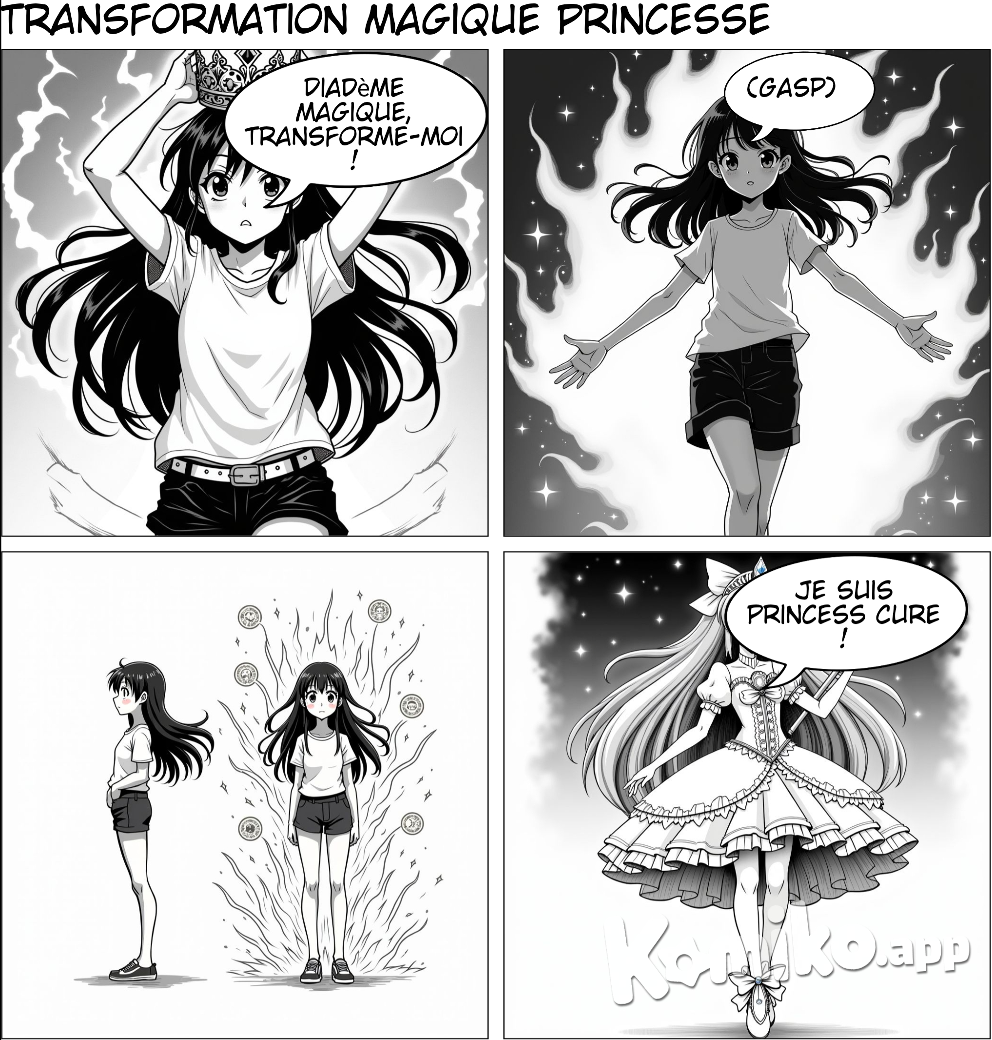 Pretty cure princesse diadème trenformation 