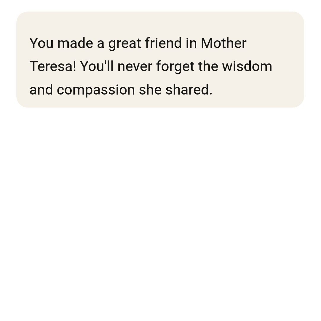 Chat with Character - Journey with Mother Teresa 