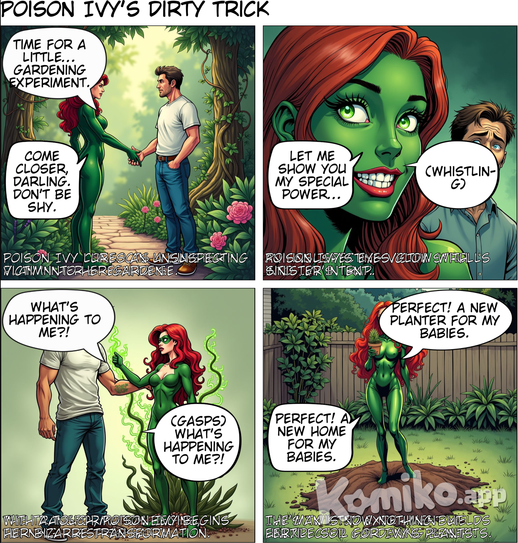 Poison ivy turns a man into dirt