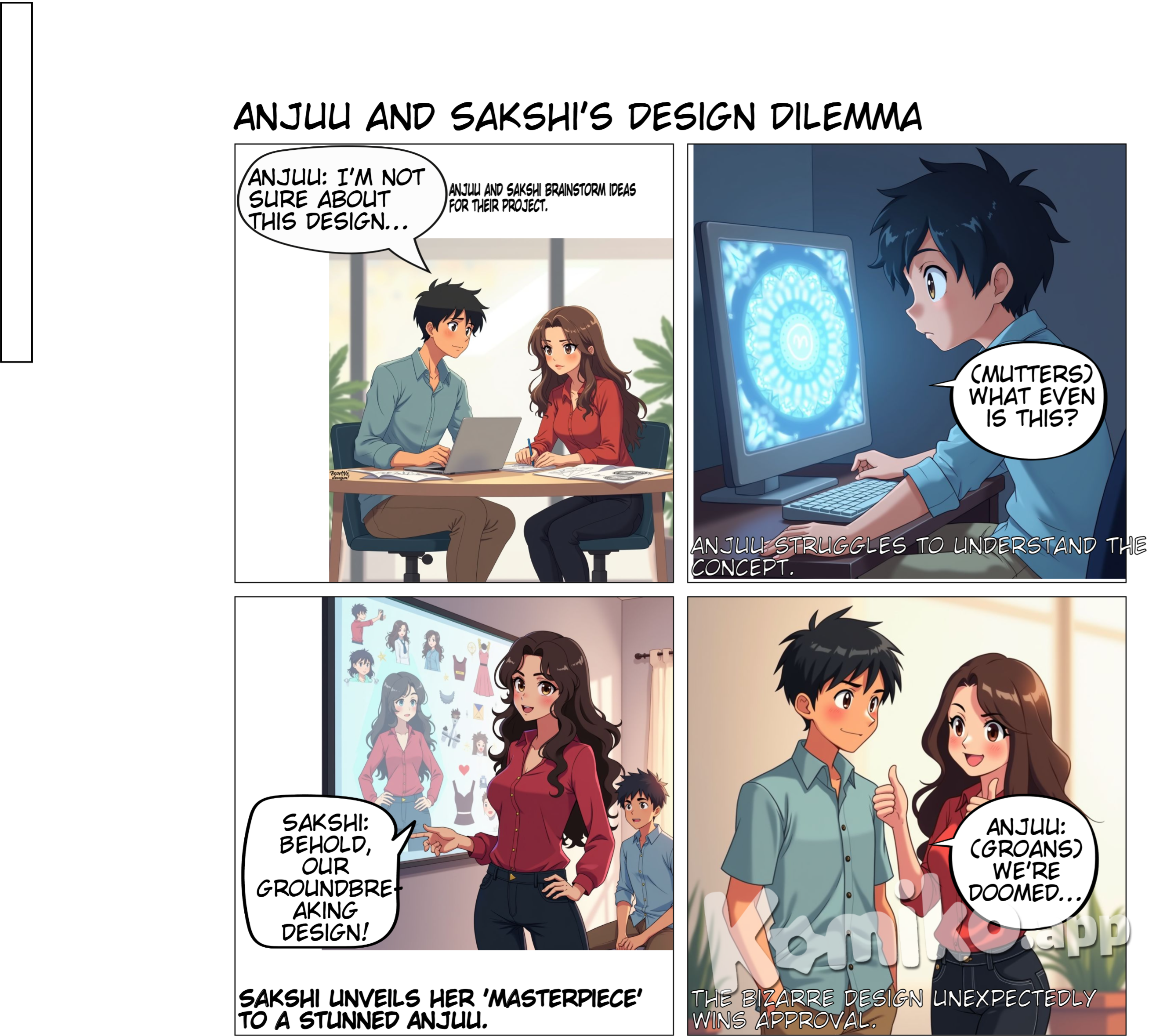 anjuu and sakshi first meet in company