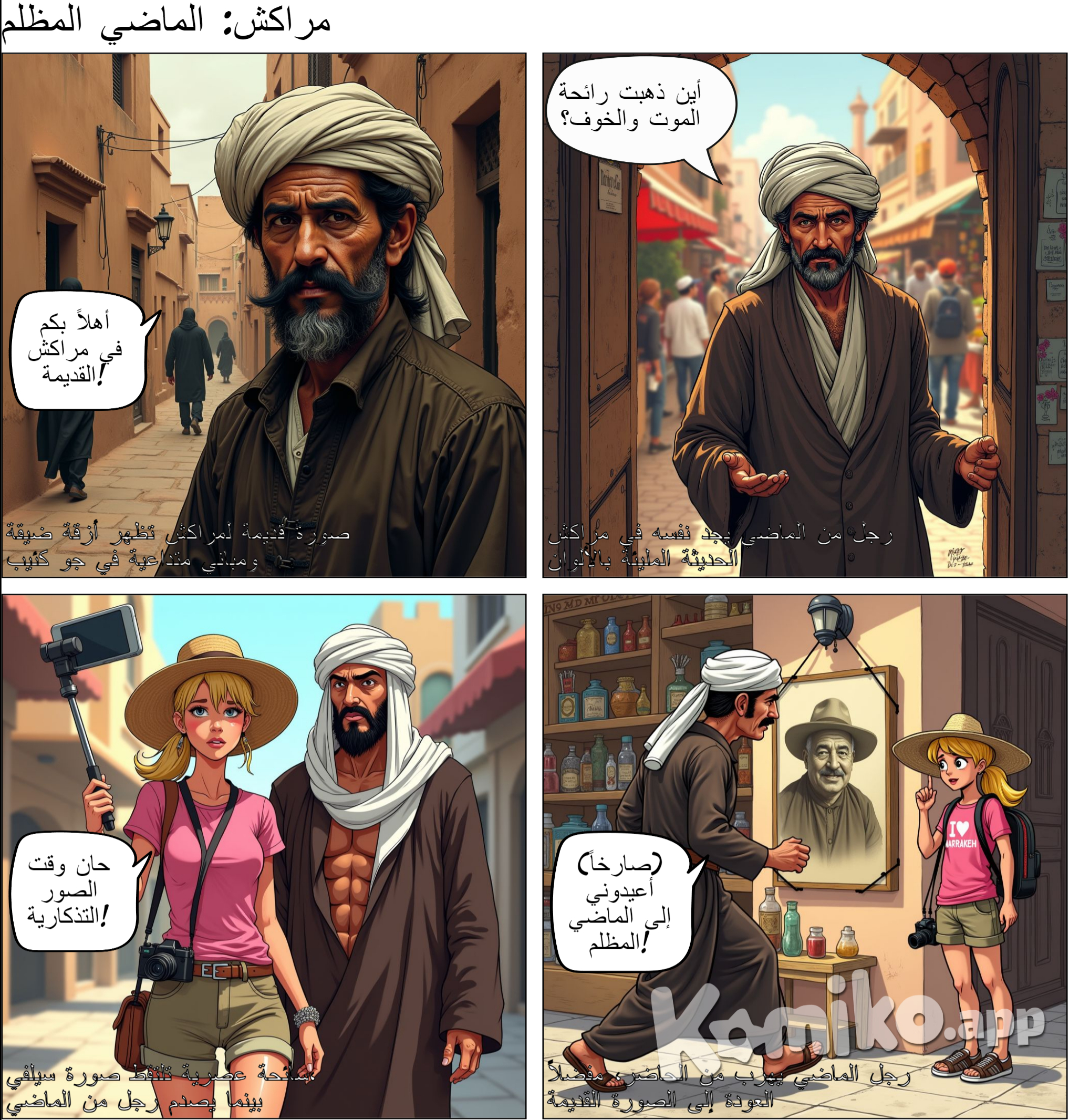 صورة قديمة لمراكش مع أجواء قاتمة]