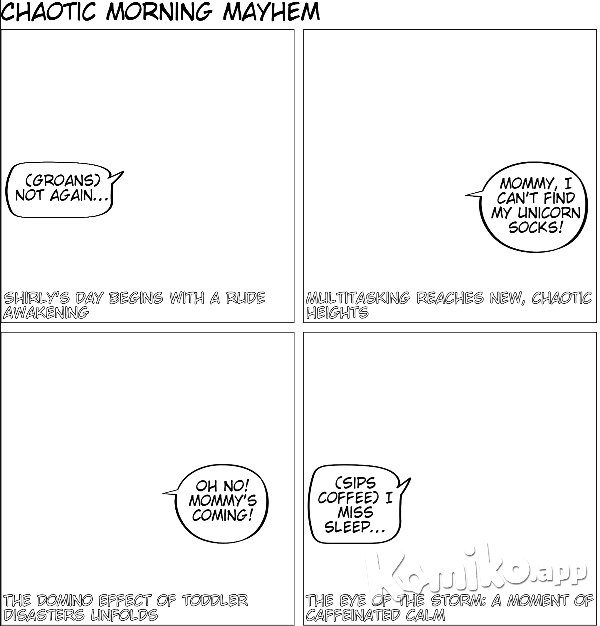  In the morning, Gilad <gilad-2mkg> In the morning, Gilad, who was sleeping in the other room, woke me up with a call: "Good morning, it’s 6:10 now." I got up feeling completely crushed and started getting the baby ready for daycare. Meanwhile, our daughter Arielle woke up, and I started getting her ready too.  I was tidying up the bathroom when Itamar, who was in the living room, started crying because he got hurt. I went to calm him down, and at the same time, Arielle asked me to dress her. The house was a complete mess—clothes everywhere: on the couch, on the table, dishes in the sink, toys scattered around. who was sleeping in the other room, woke me up with a call: "Good morning, it’s 6:10 now." <shirly-8xkb> got up feeling completely crushed and started getting the baby ready for daycare. Meanwhile, our daughter Arielle woke up, and I started getting her ready too.  I was tidying up the bathroom when Itamar, who was in the living room, started crying because he got hurt. I went to calm him down, and at the same time, Arielle asked me to dress her. The house was a complete mess—clothes everywhere: on the couch, on the table, dishes in the sink, toys scattered around.