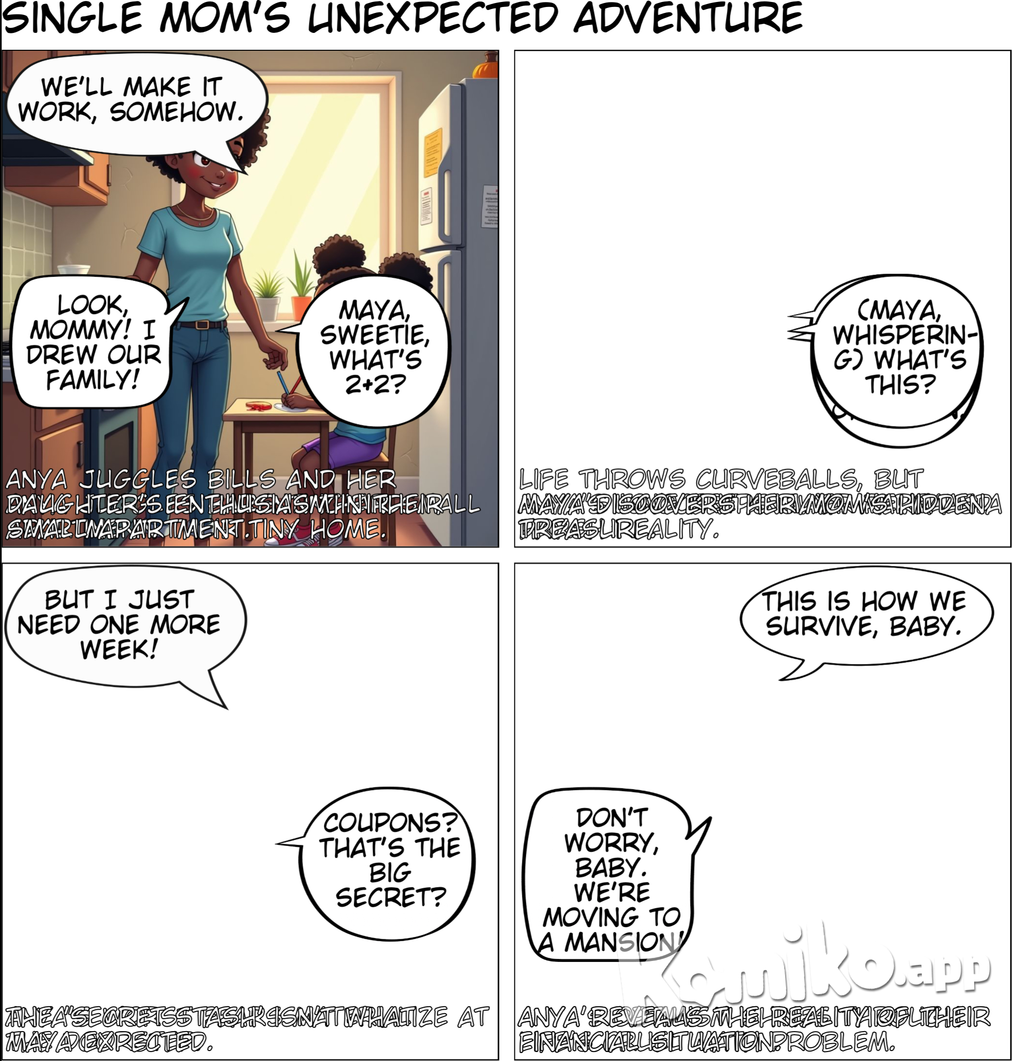 Anya was a single mother, raising her young daughter, Maya, in a small apartment. Despite the challenges of being a Black woman in a society that often overlooked her struggles, Anya Was determined to provide a loving and nurturing home for her child. Maya was a bright and curious g Irl, always eager to explore the world around her.