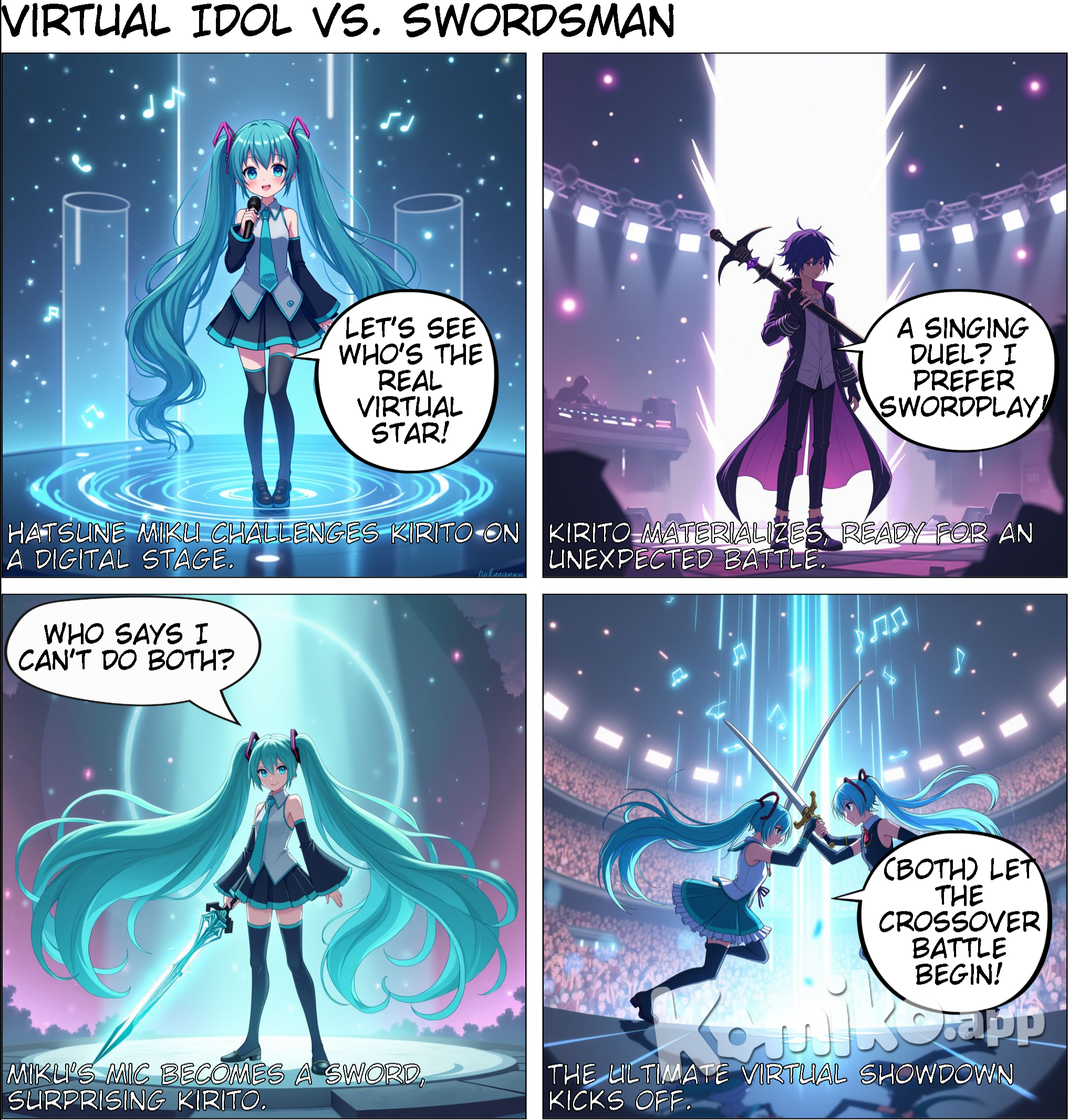 hatsuni miku vs kirito