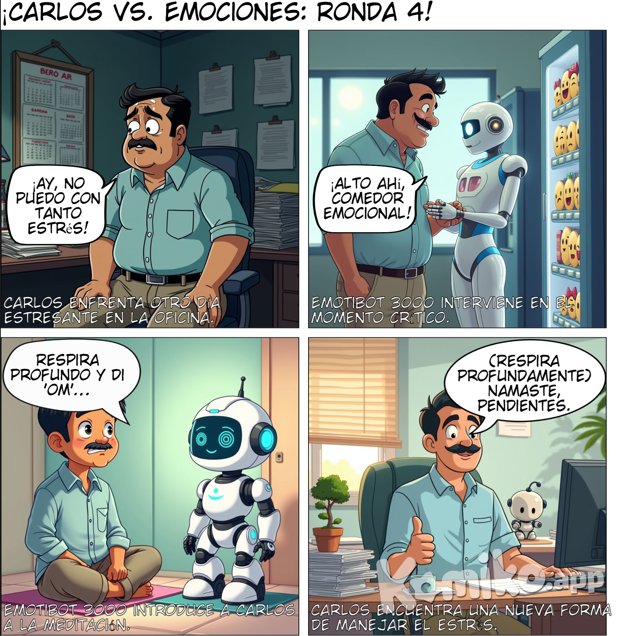 historia sobre el control de emociones de Carlos en su vida diaria 4ta parte