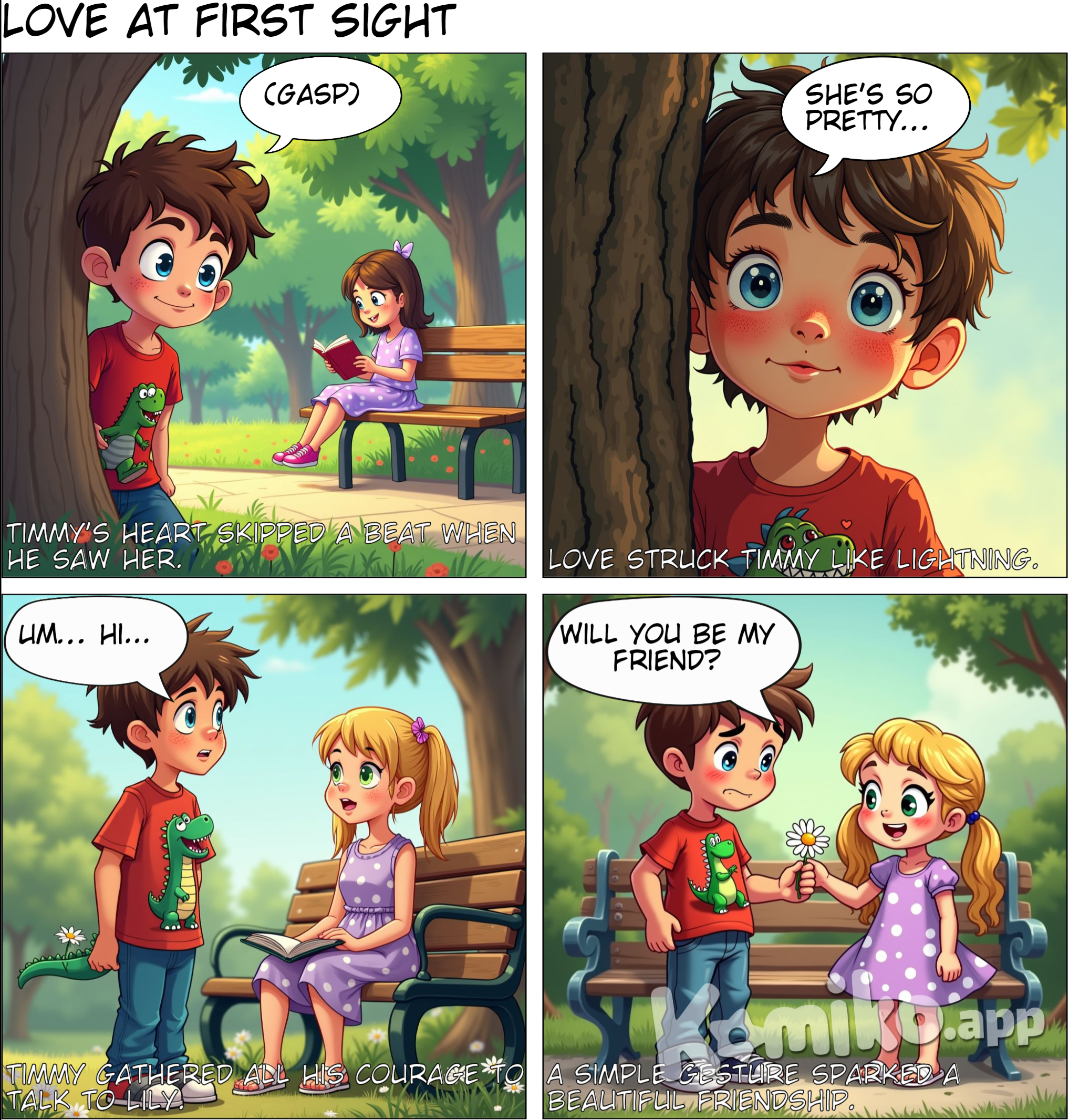 Once upon a time theer was a boy who was in love with a girl in light purple dress