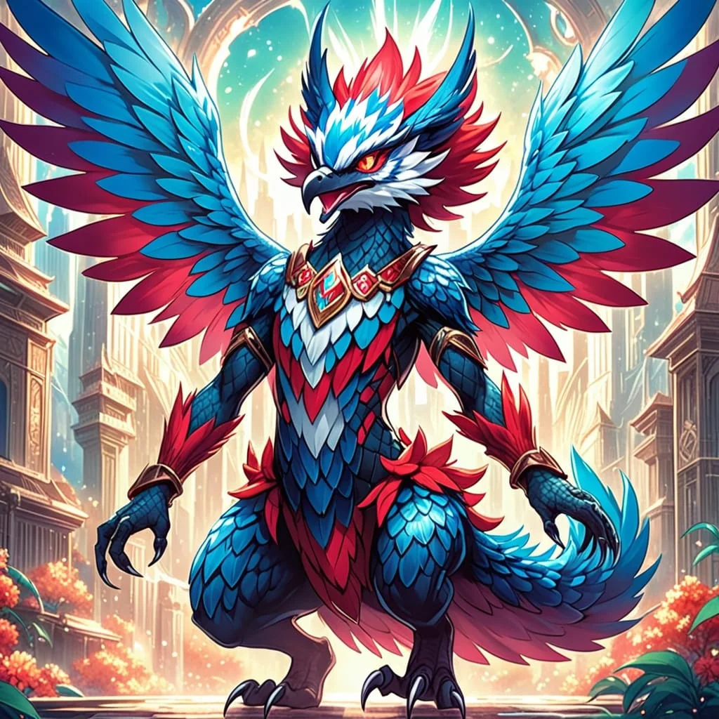 My New OC Guardian: Kaelith The Winged Sentinel 