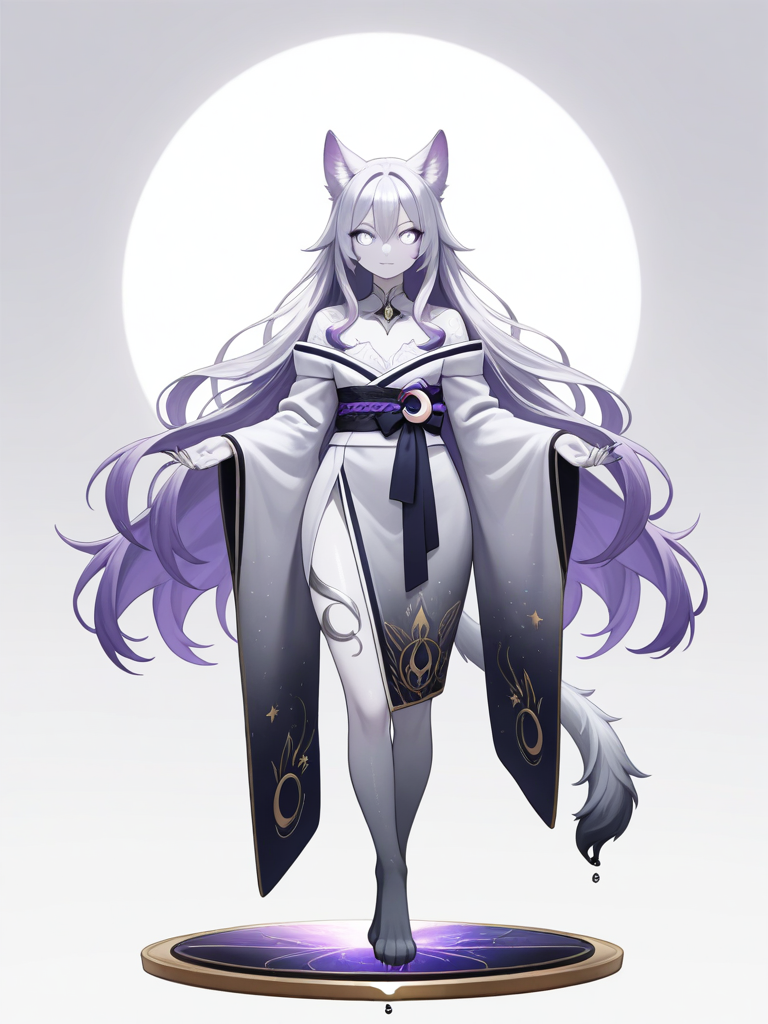 My OC Aika (Lunar-Cat Hybrid Form) *Before the Character Sheet*