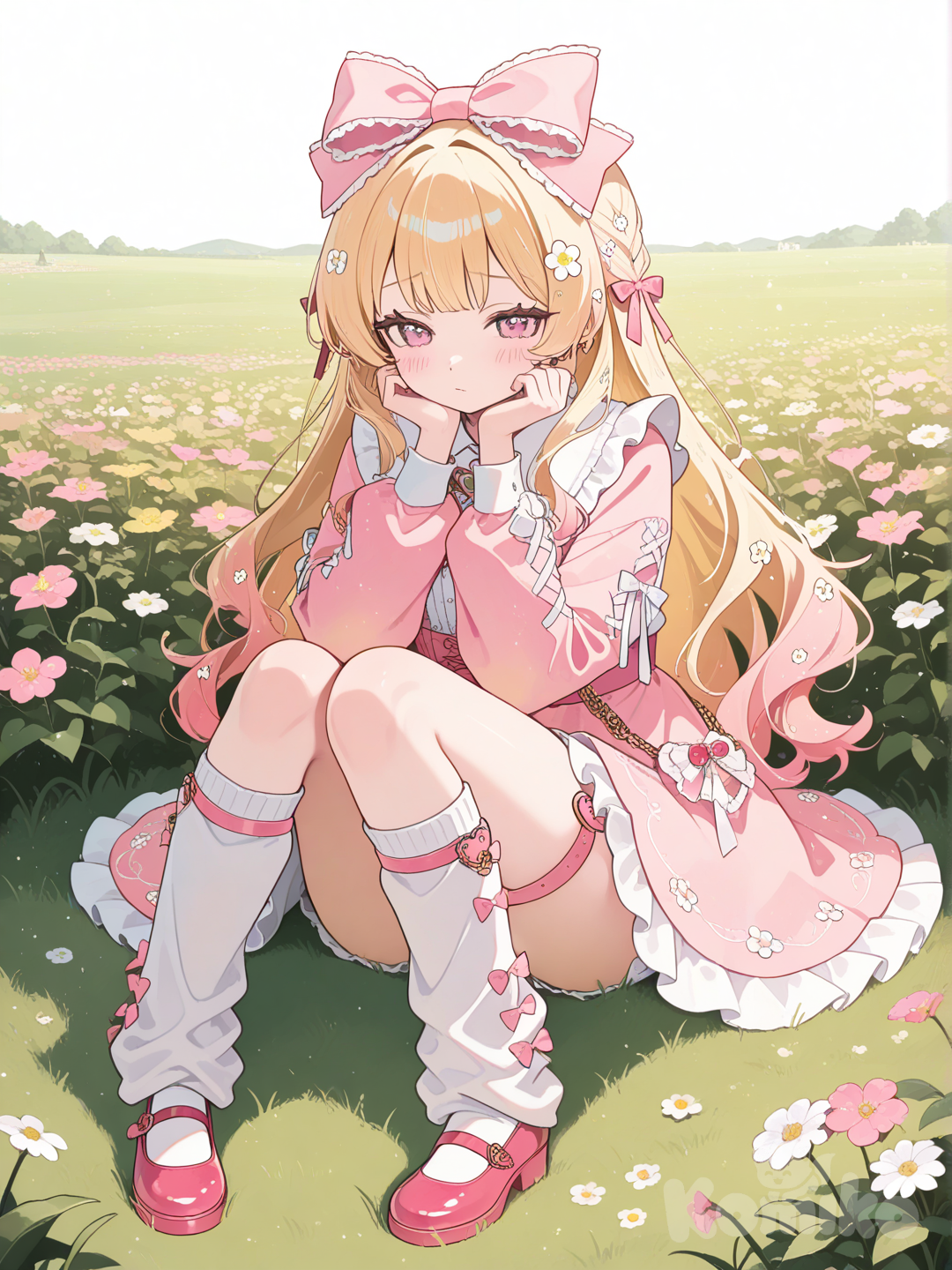 Mimi and her flowers