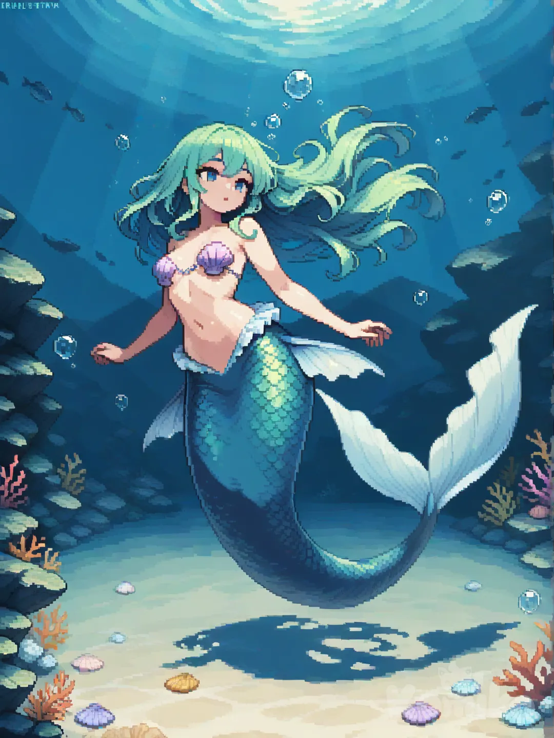 [soft-pixel-art-style] un sirena