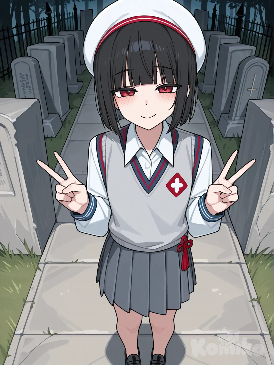 @kuren-gmIw, v sign, smile, blush