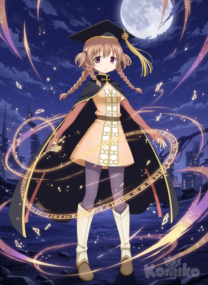 blackwhiplash, light brown hair, magia record: mahou shoujo madoka magica gaiden, anime style