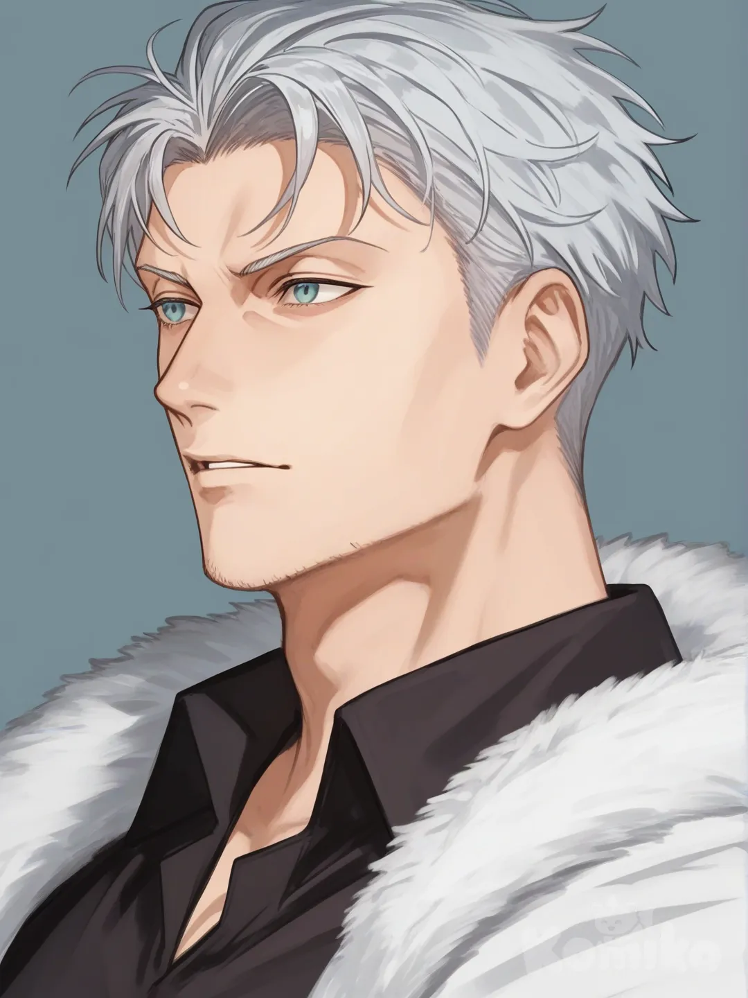 1boy, [serious-man-style], мужчина 65 лет, судья, игровая зависимость, хобби медитация, запустил IT- стартап, снайперская винтовка, высокий, темно синий костюм судьи, чёрные мужские туфли, брюки, пару седых прядок, темныо коричневые волосы, карие глаза, спокойное выражение лица, сидит за деревянным столом