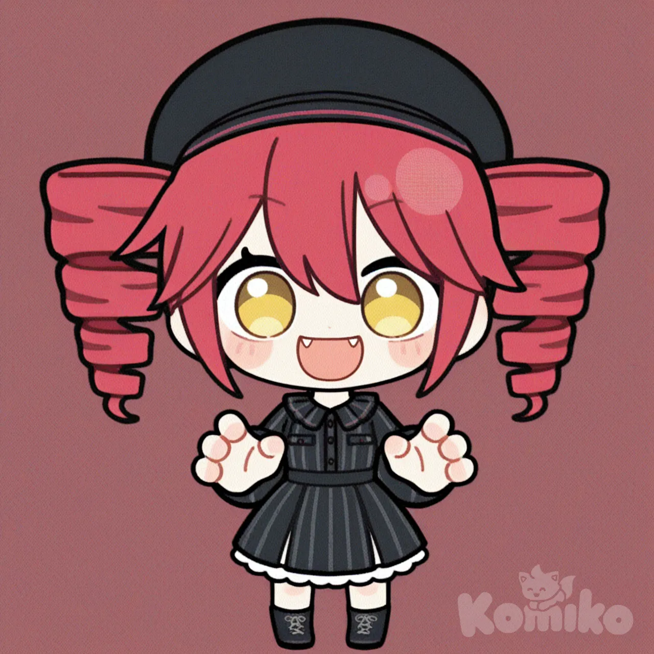 1girl, [flat-chibi-style], kasane teto