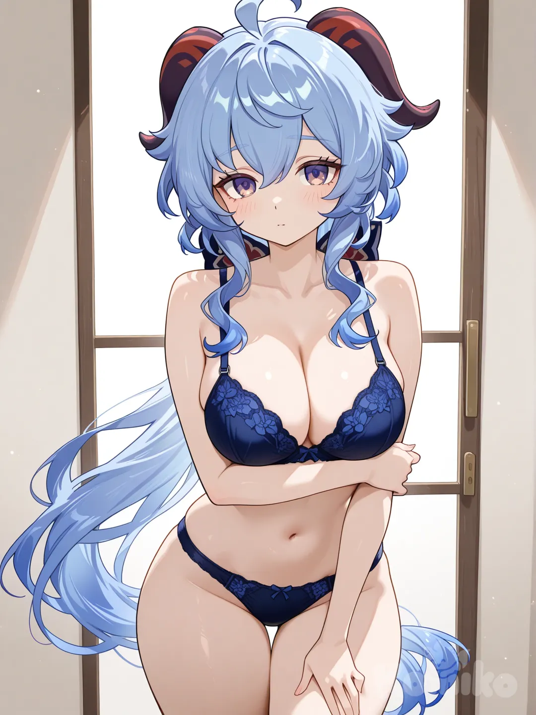 @Ganyu_(Genshin_Impact) sexy anime almost nude