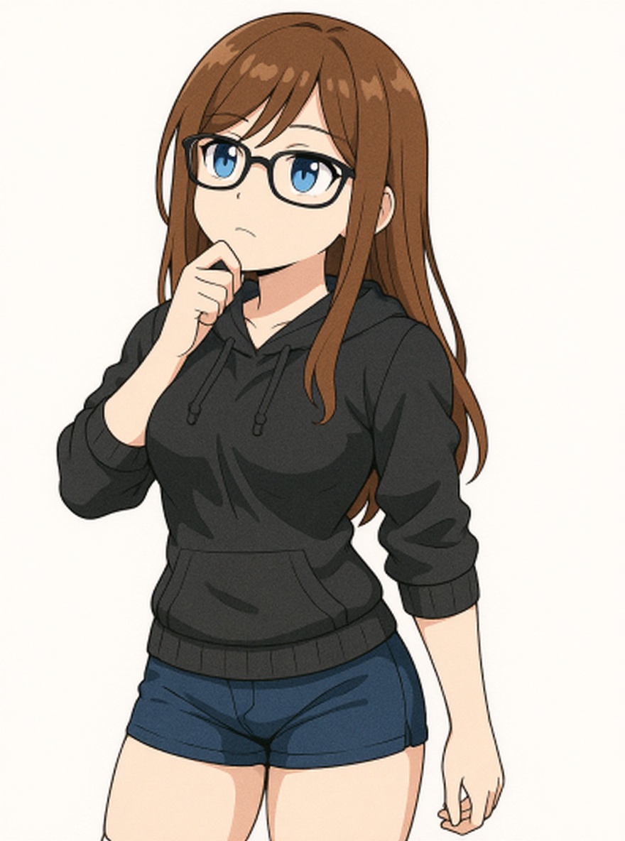 1girl, my hero academia (style), original character, single character, full body, looking at viewer, simple background, white background