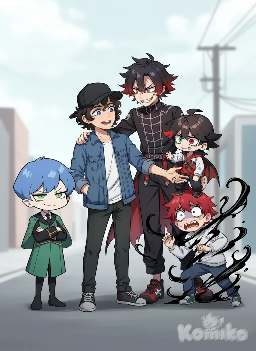 Meet the gang (main villain at the bottom right)