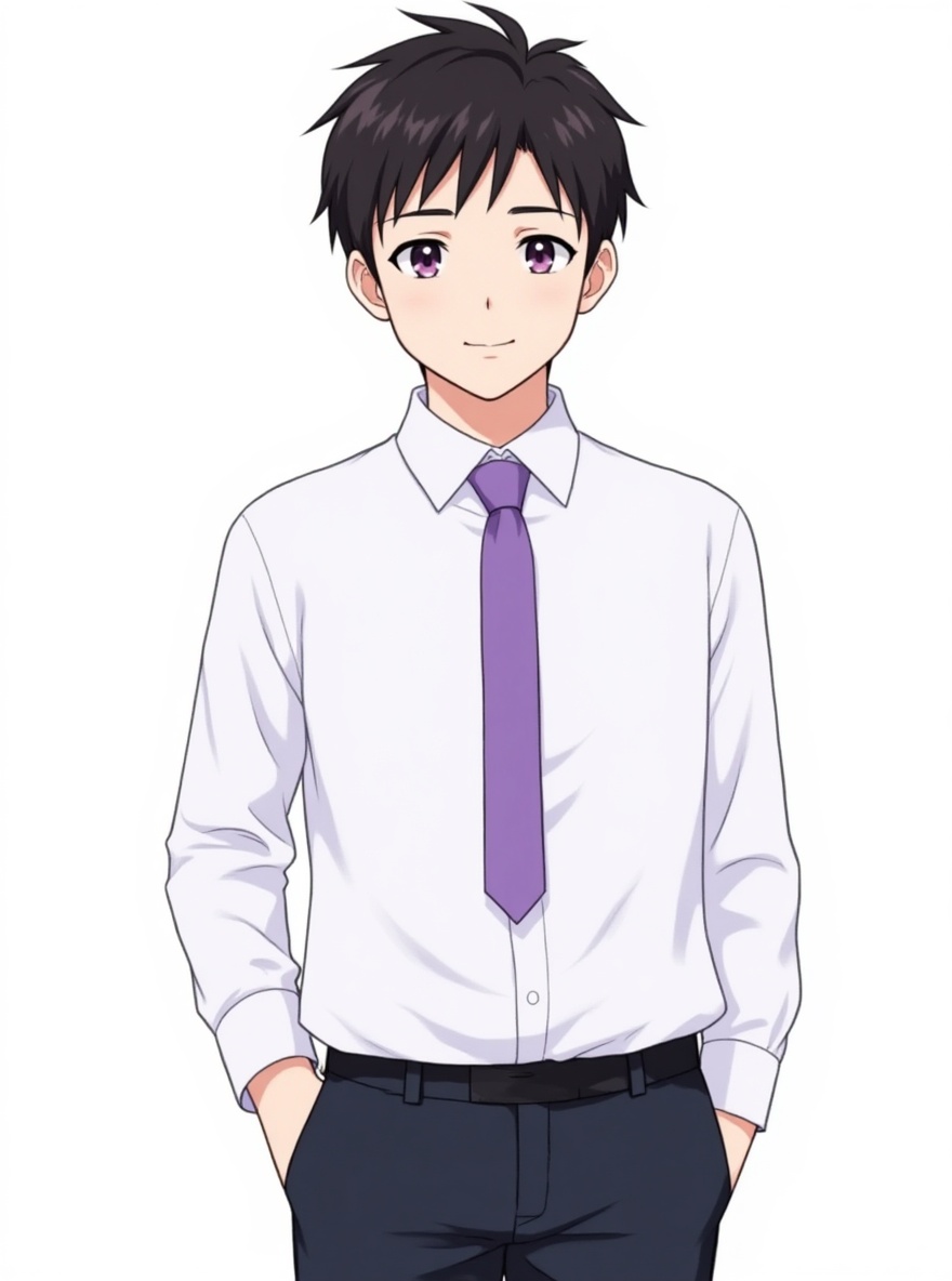 single character, full body, looking at viewer, anime style, simple background, white background