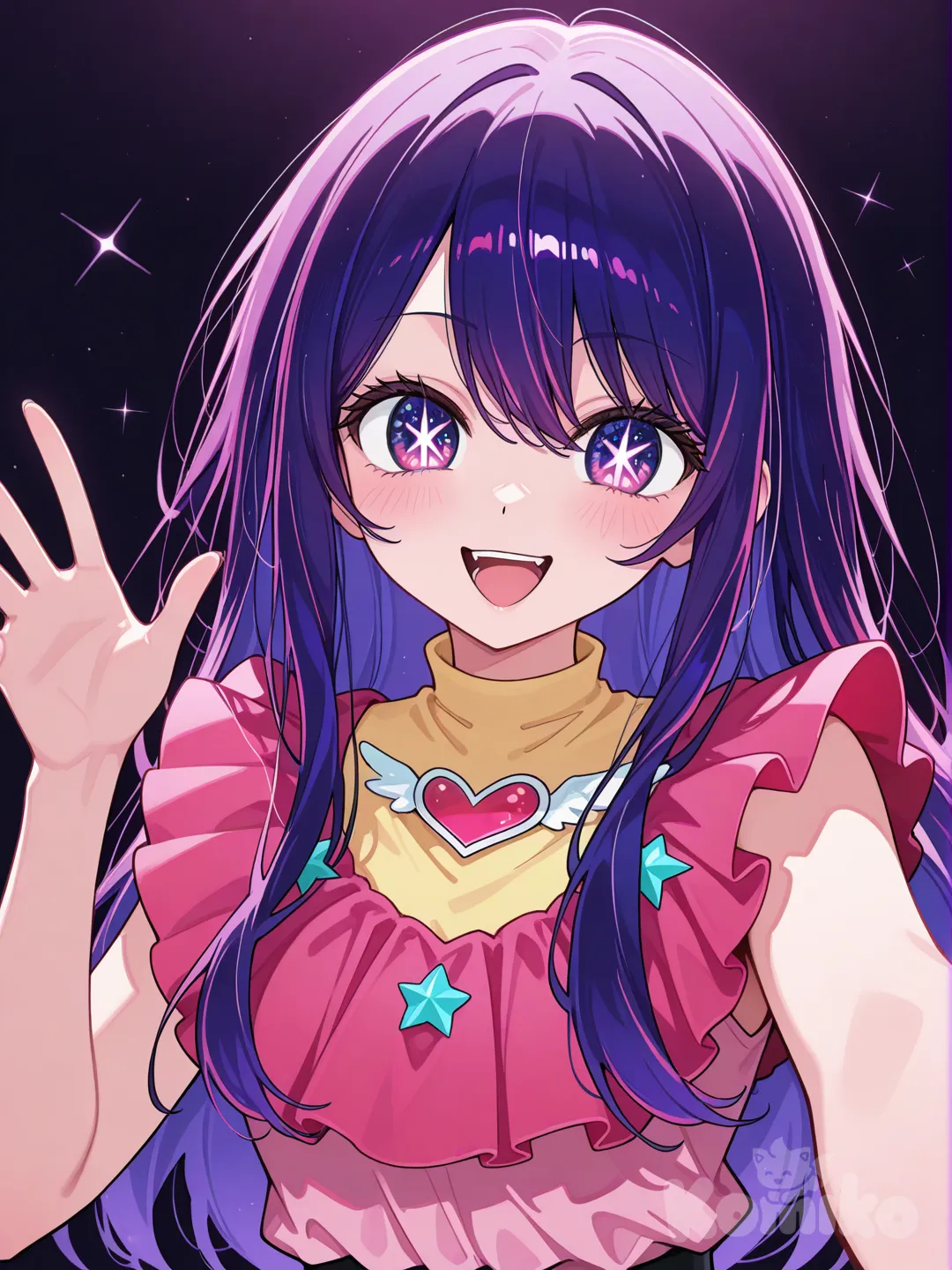 @Hoshino_Ai_(Oshi_No_Ko) say hi