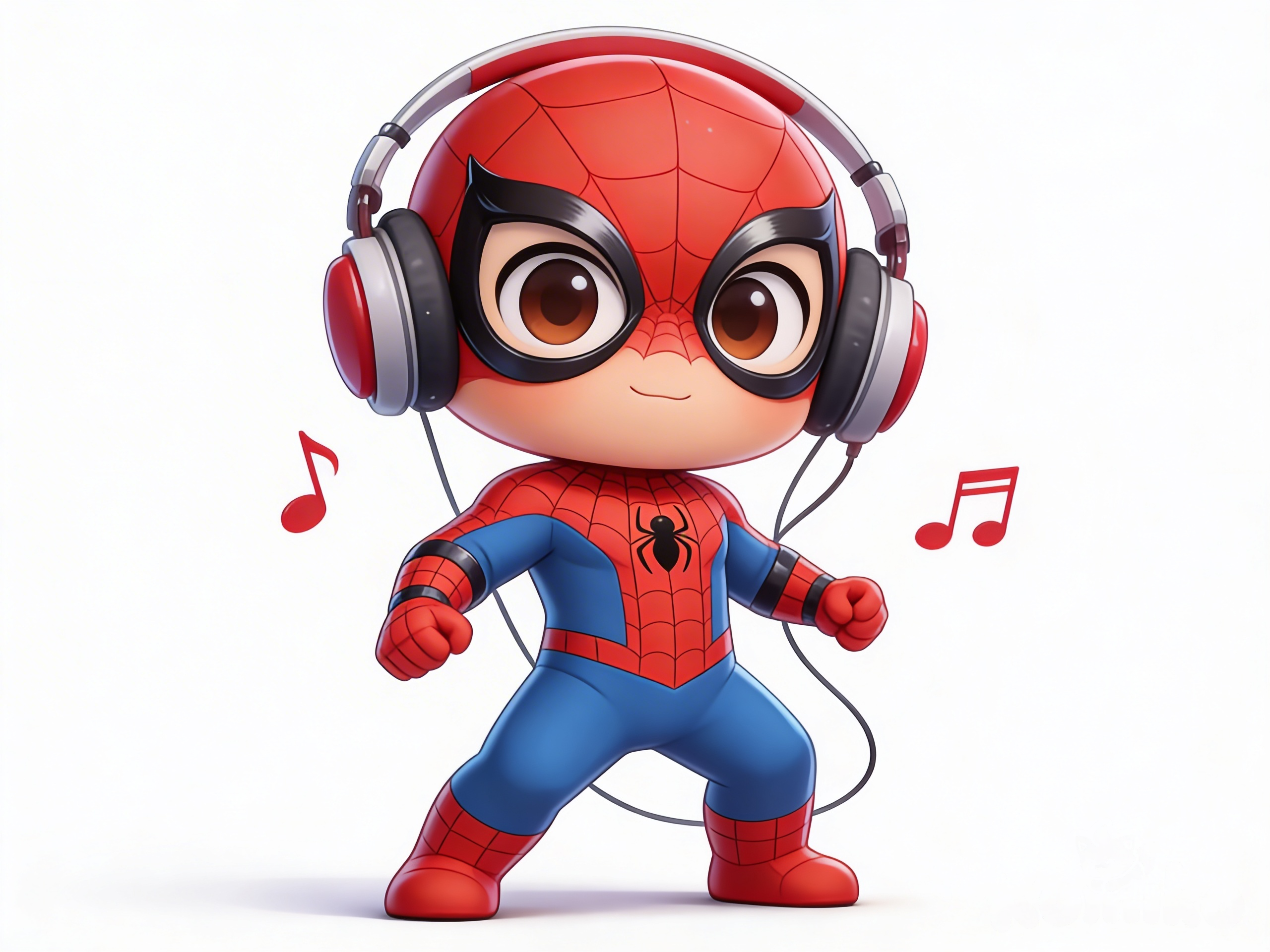 spider-man, earphones